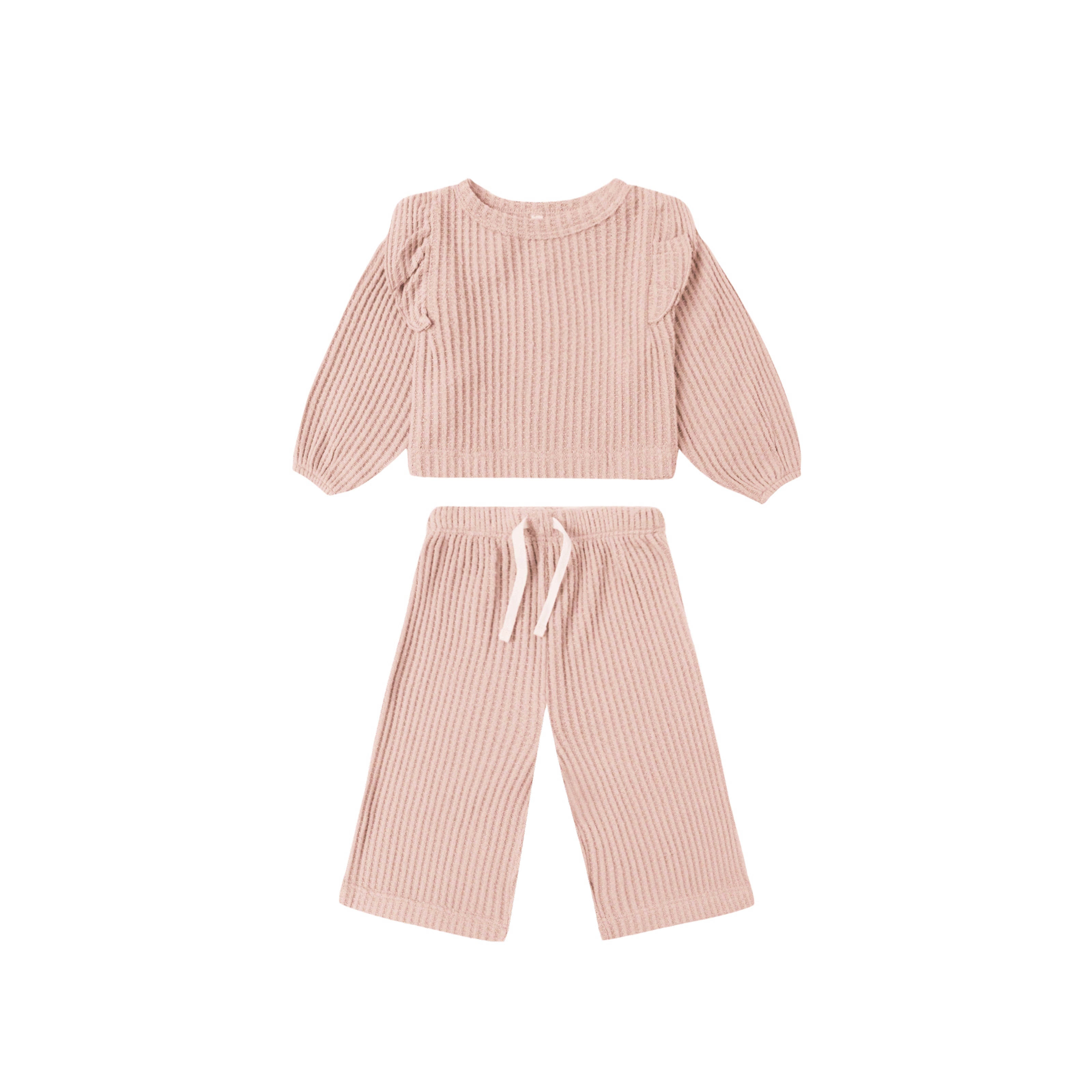 Ruffle Cozy Set || Rose