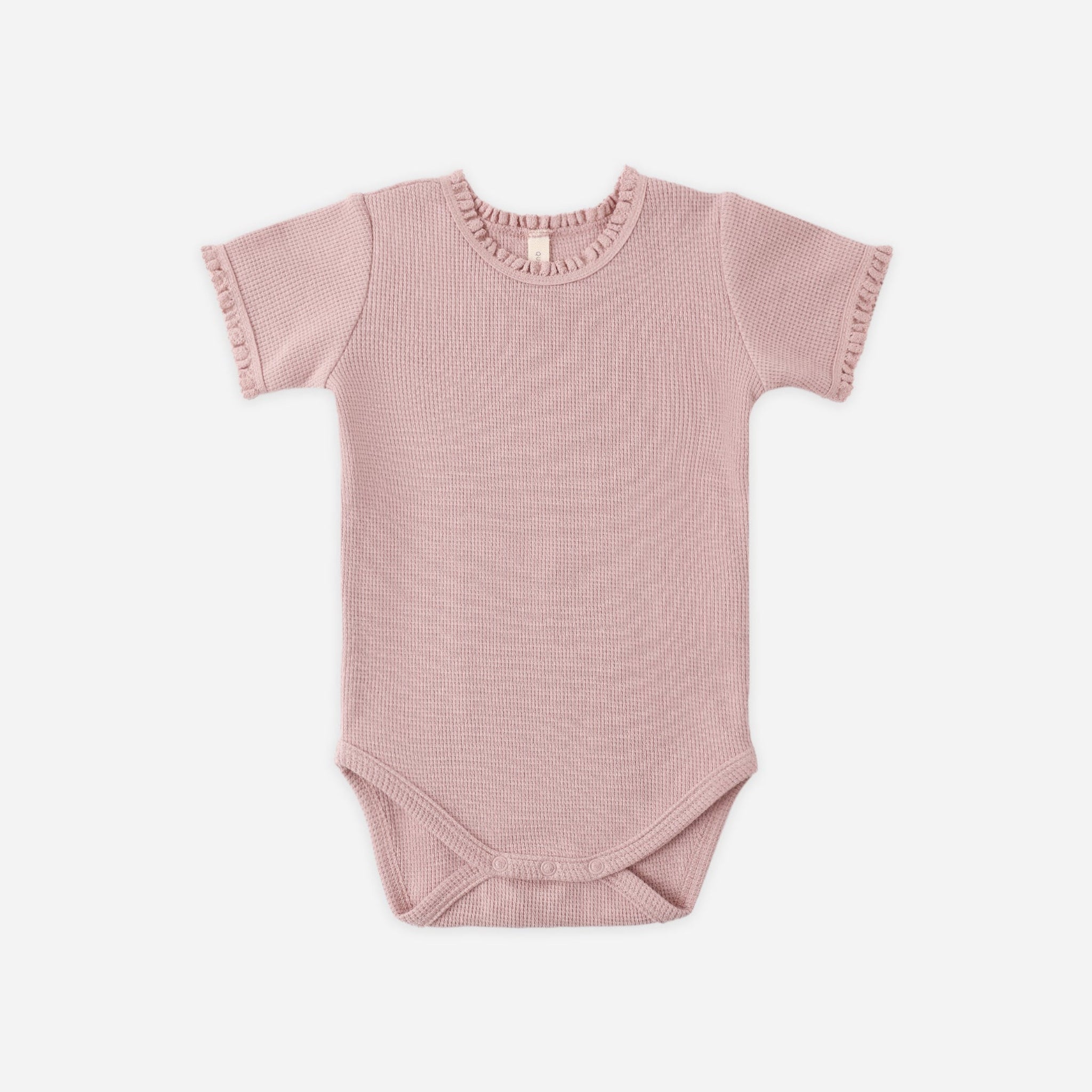 Short Sleeve Waffle Bodysuit | Mauve