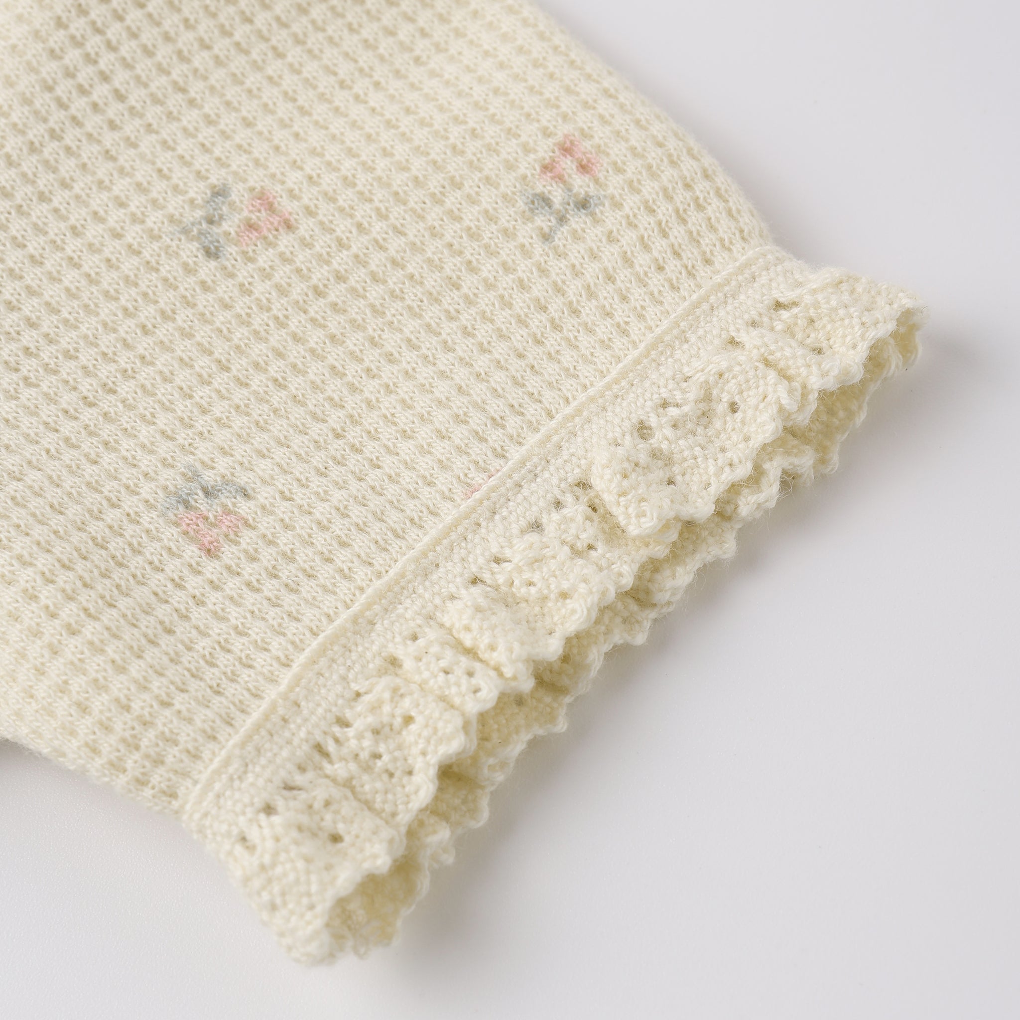 Short Sleeve Waffle Bodysuit | Mauve Ditsy