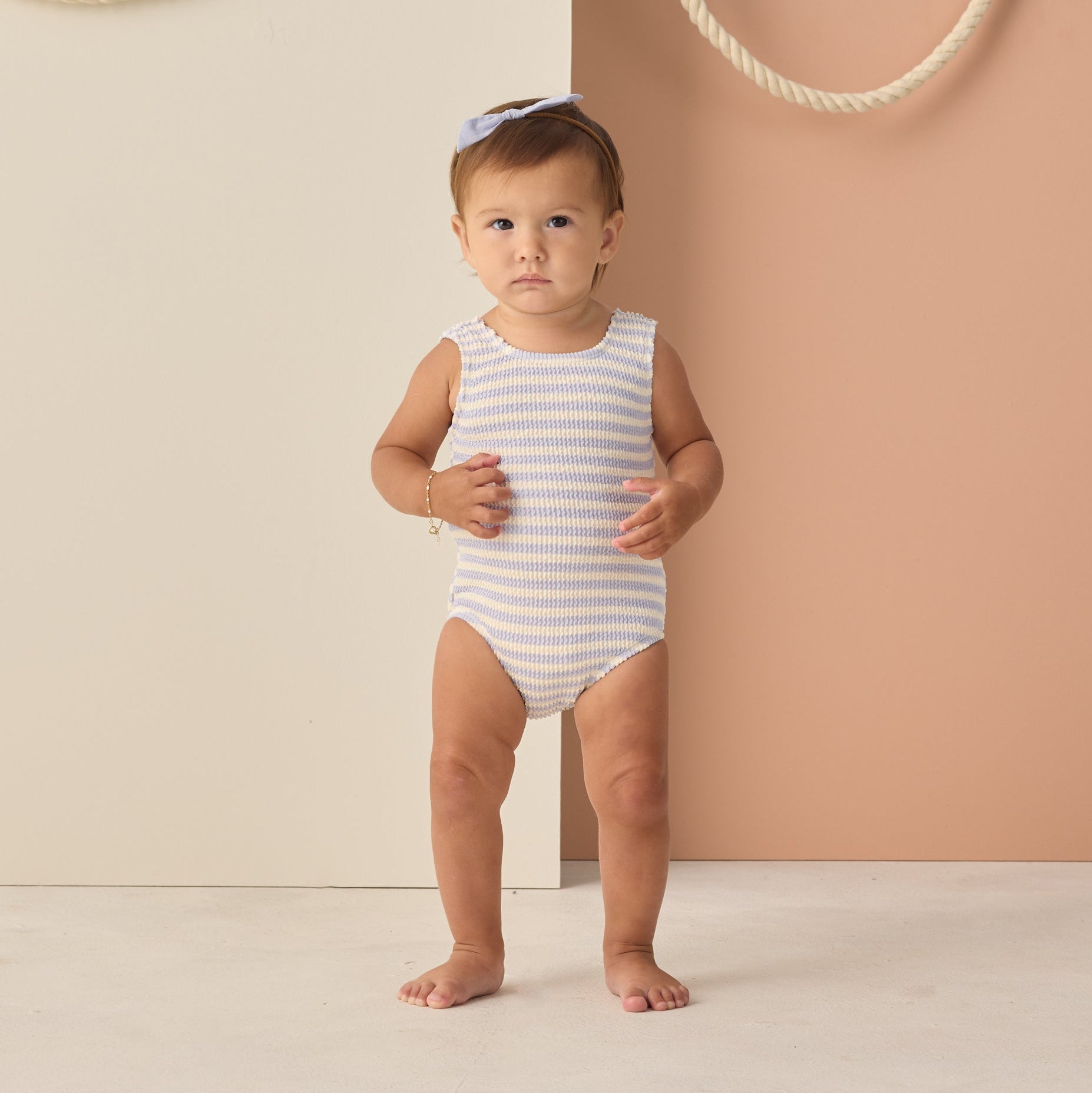 Moxie One-Piece | Periwinkle Stripe