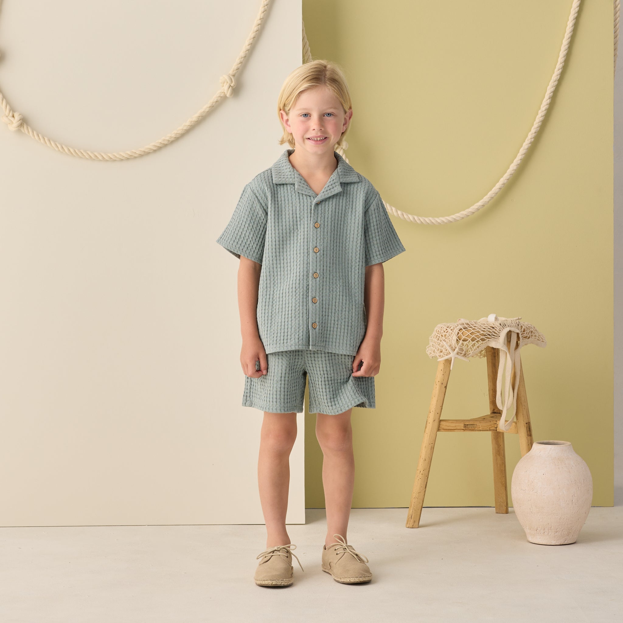 Lapel Collar Shirt | Sea Green