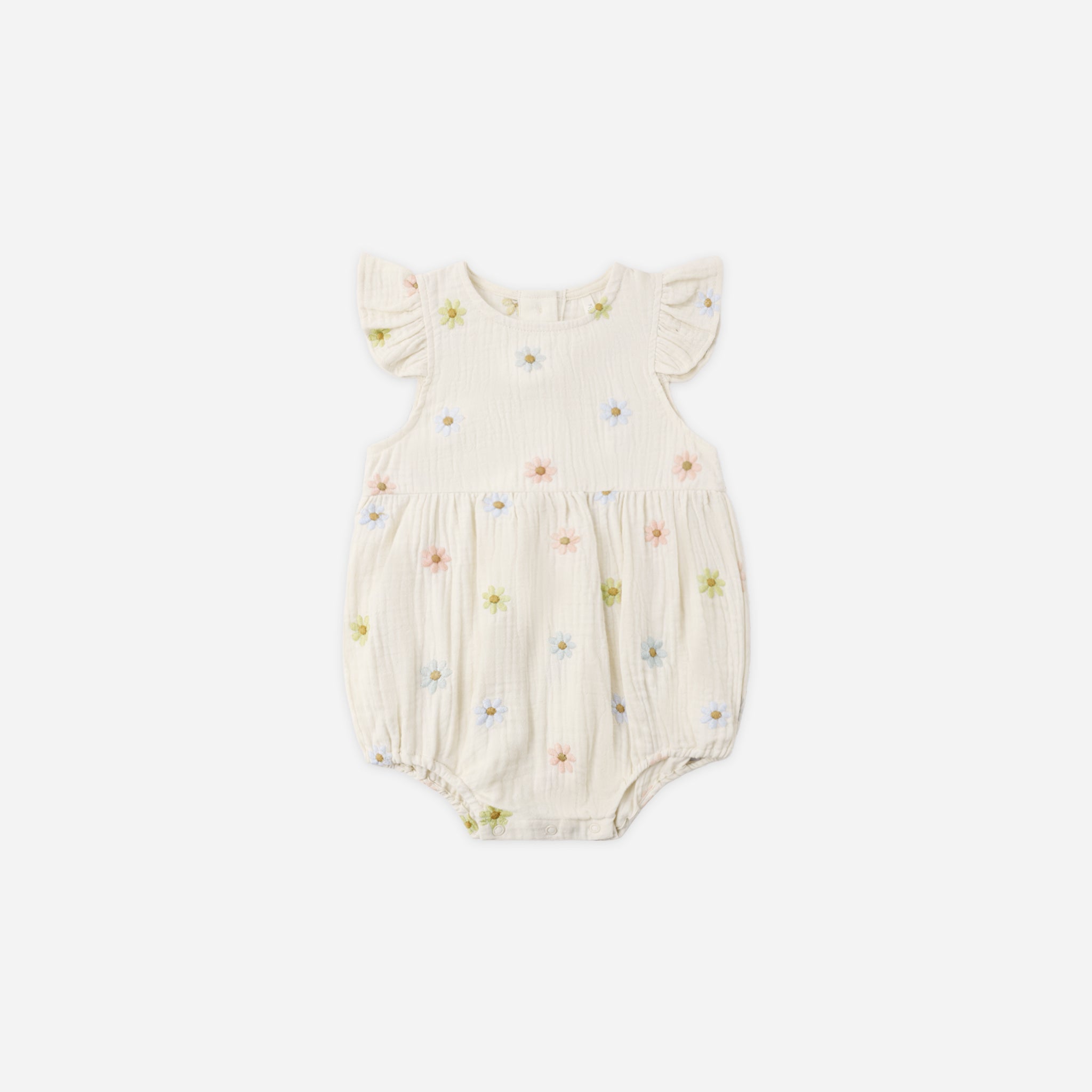 Amelia Romper | Embroidered Daisies