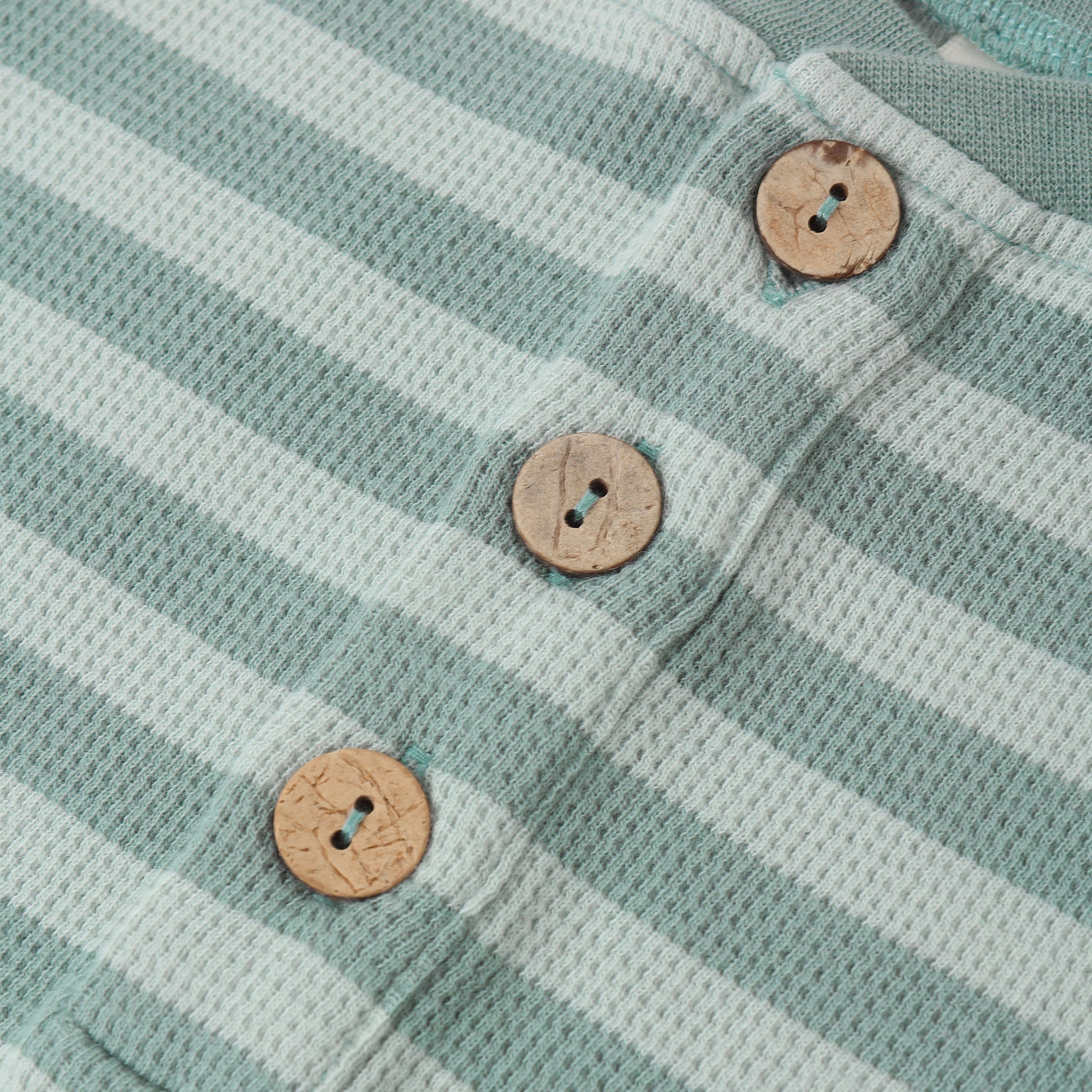 Summer Waffle Set | Sea Green Stripe