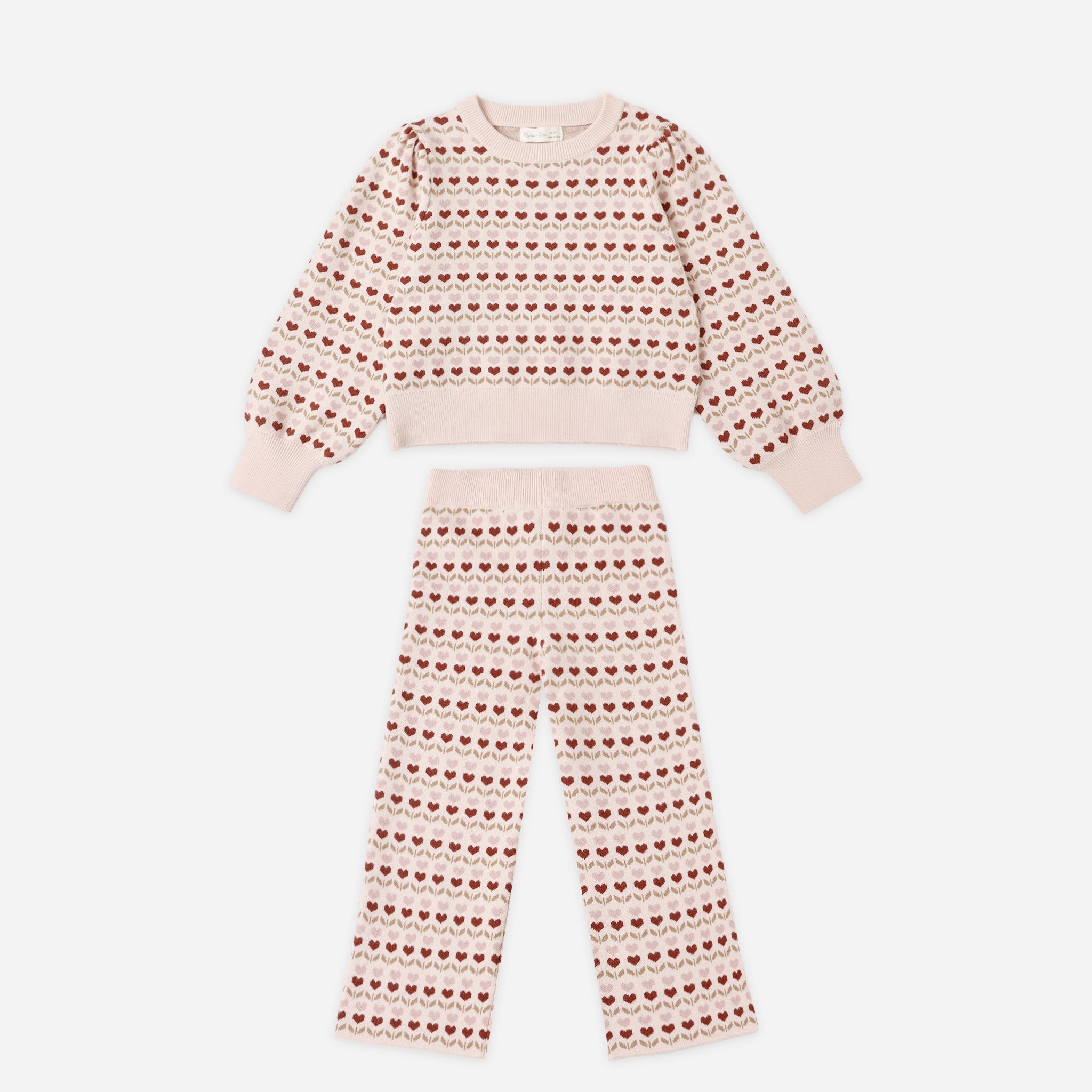 Jacquard Knit Set || Ruby Hearts