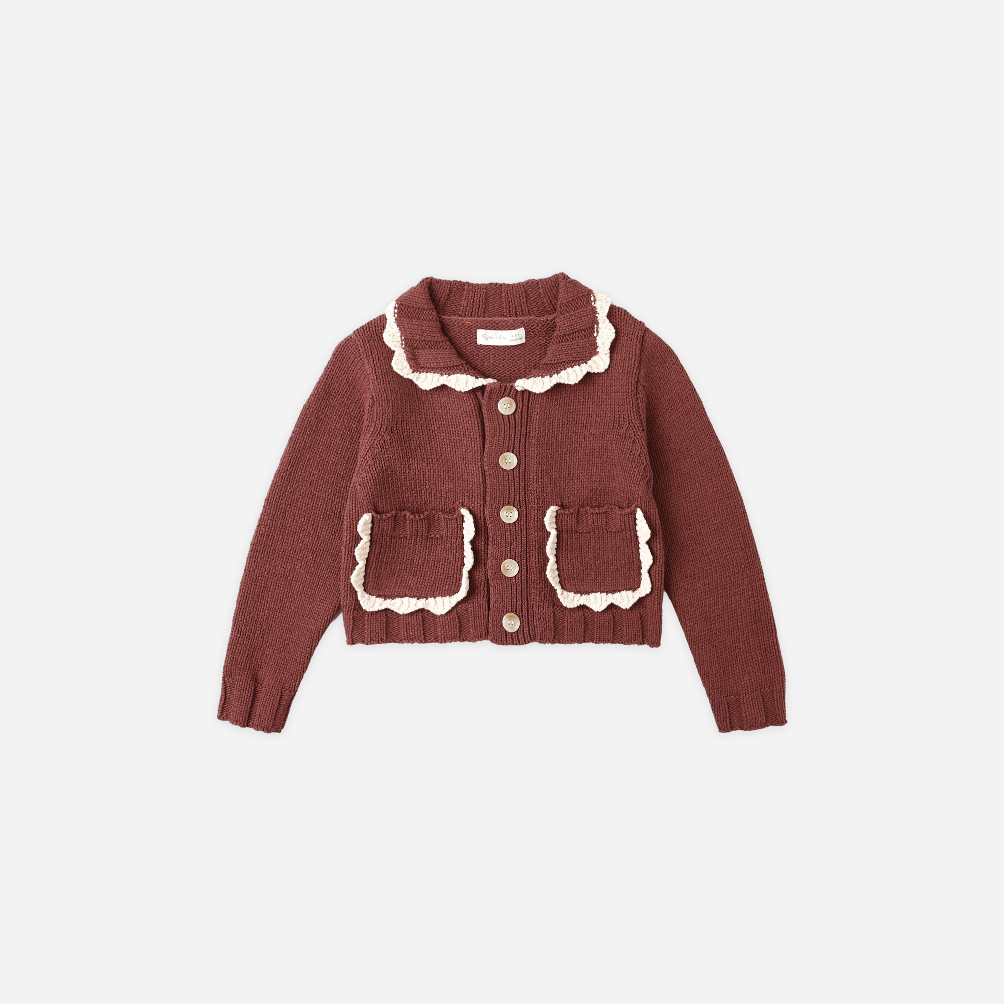 Collared Cardigan || Burgundy