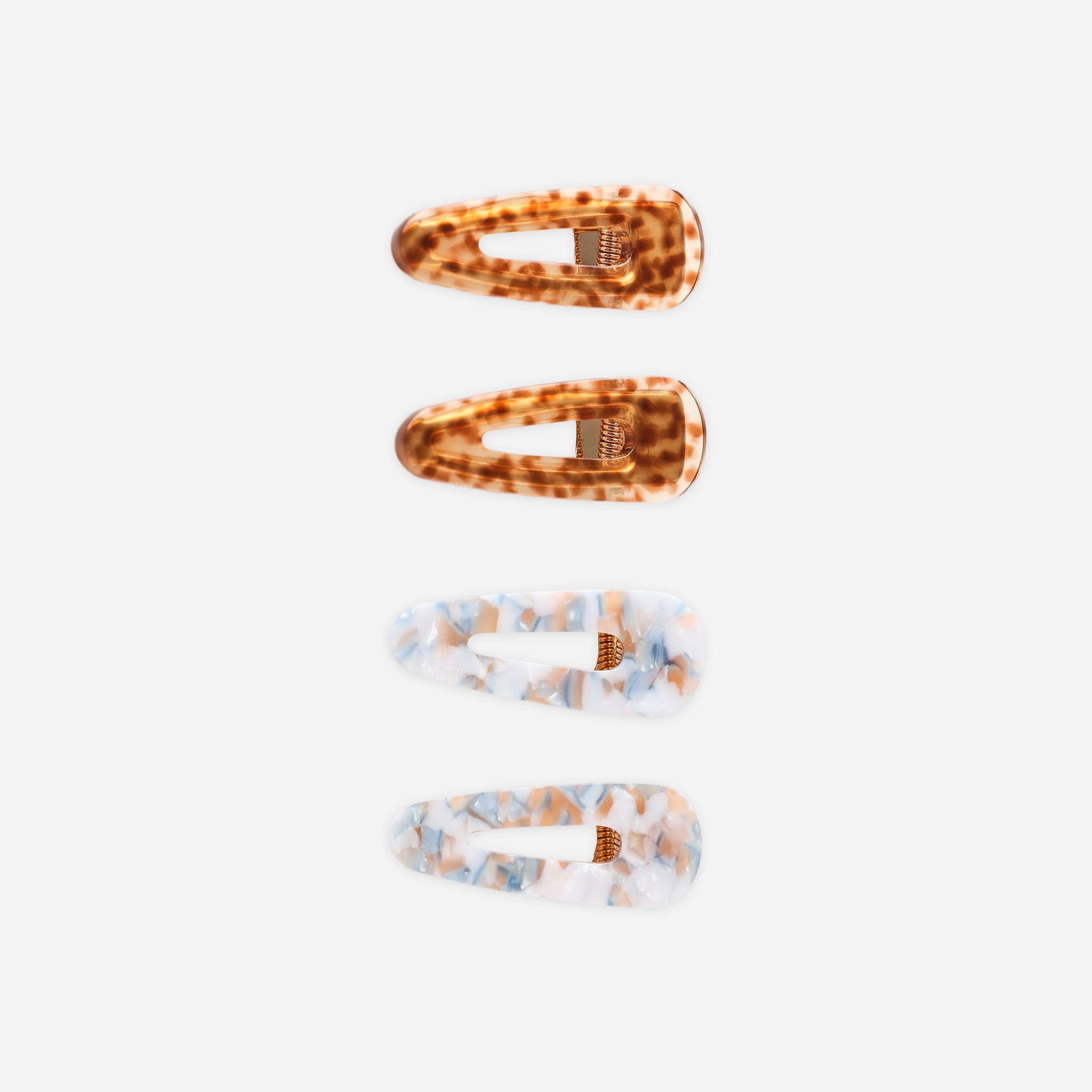 Slider Clips || Brown, Blue Tortoise