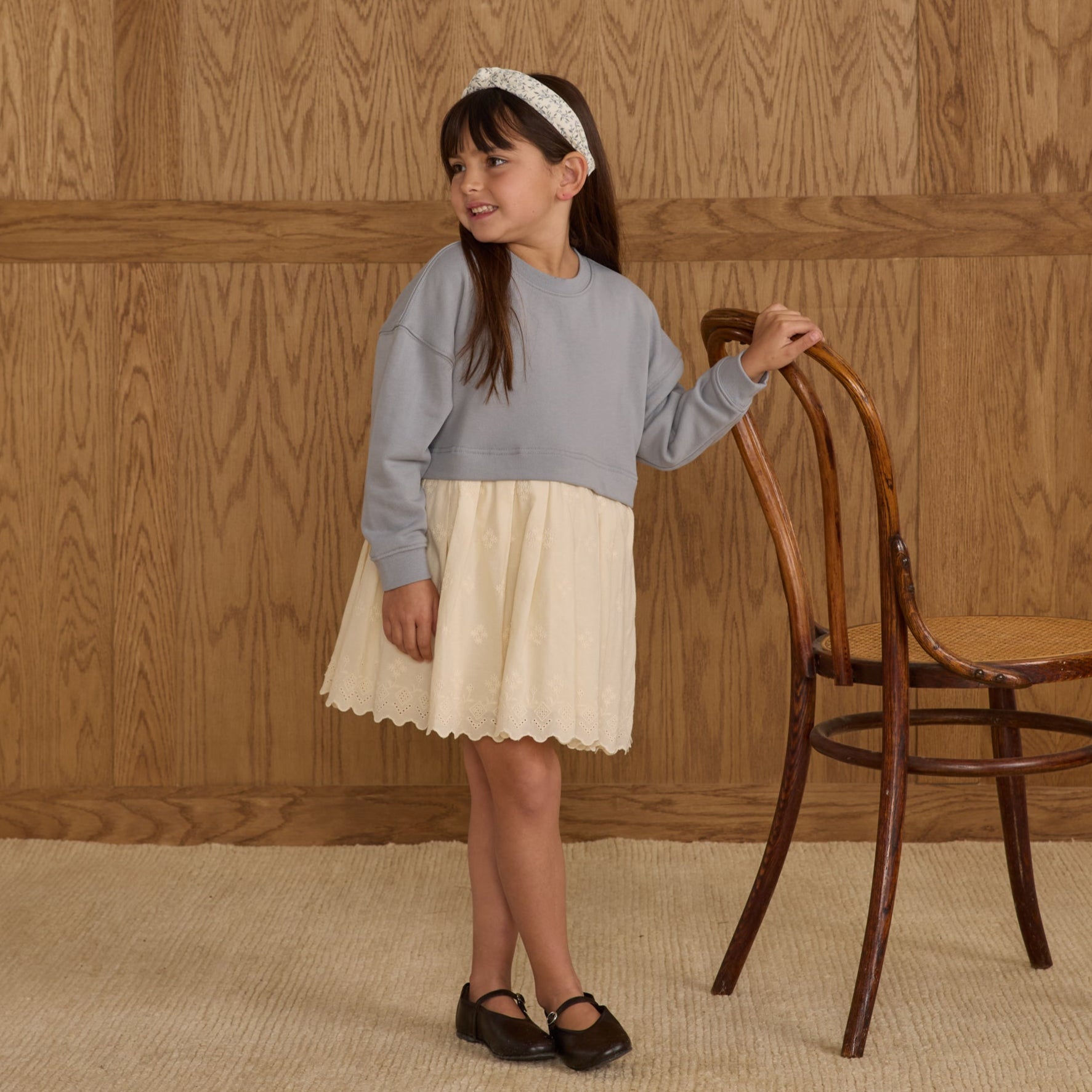 Sweatshirt Dress || Dusty Blue