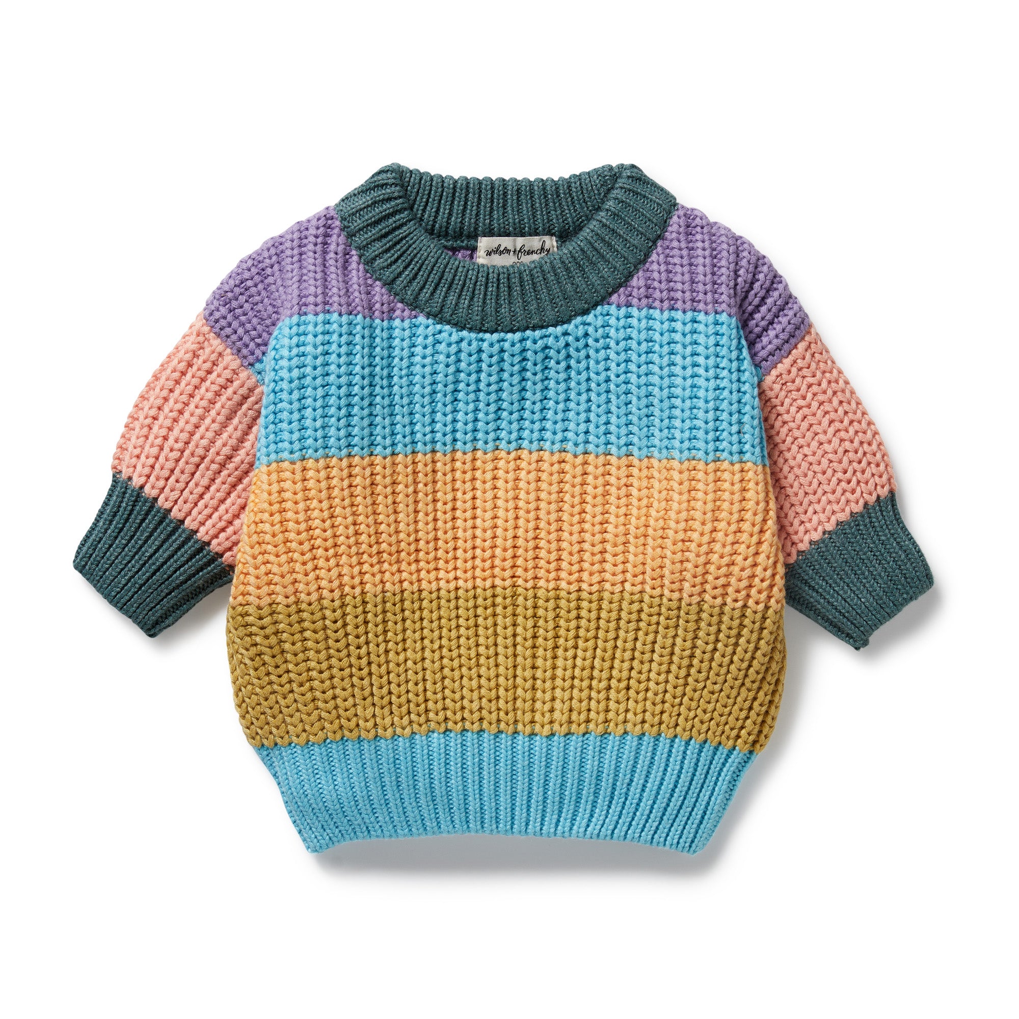 Rainbow Organic Knitted Jacquard Sweater