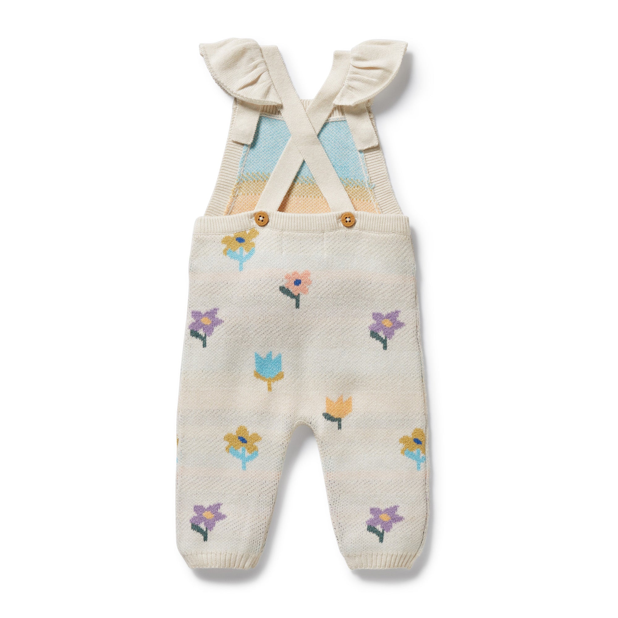Flower Pop Organic Knitted Jacquard Overall