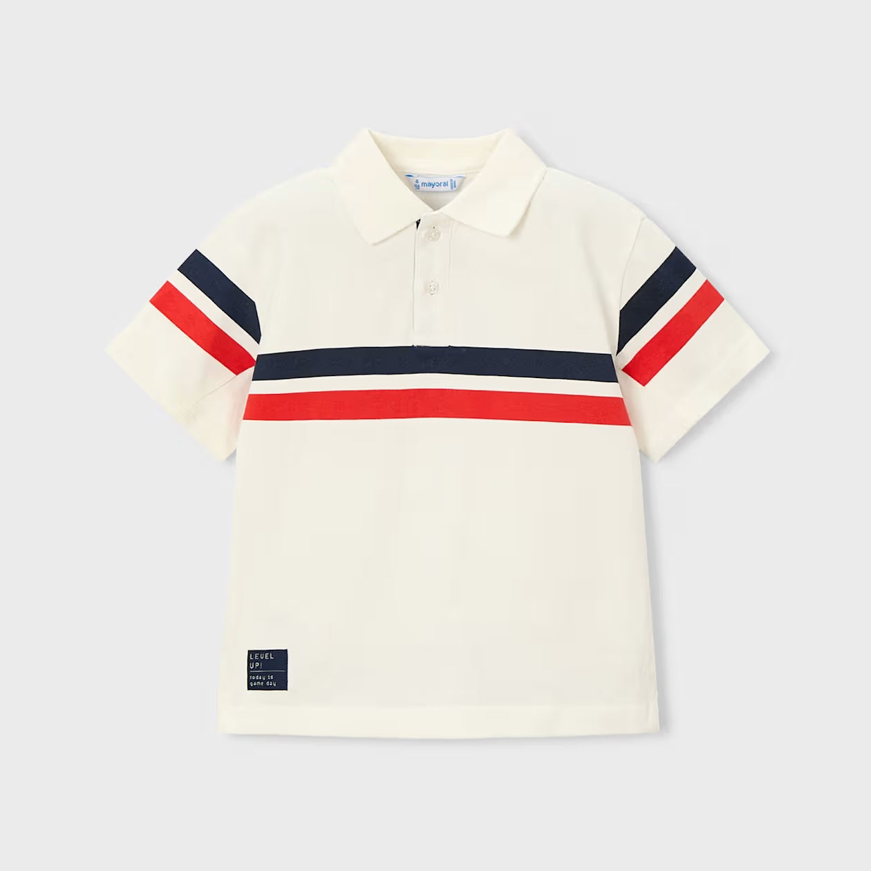 Striped Polo T-Shirt | Red