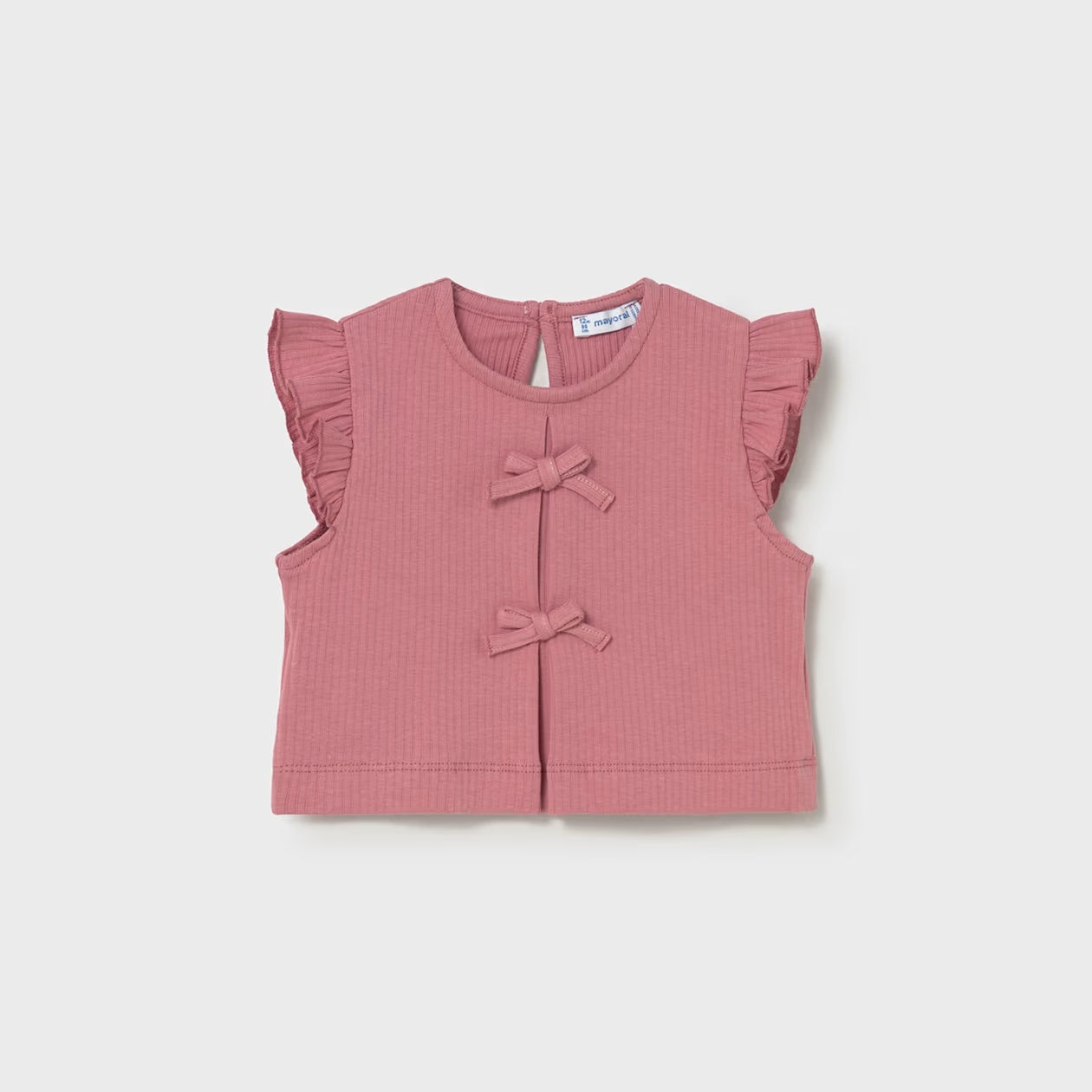 Ribbed Bow Top | Blush