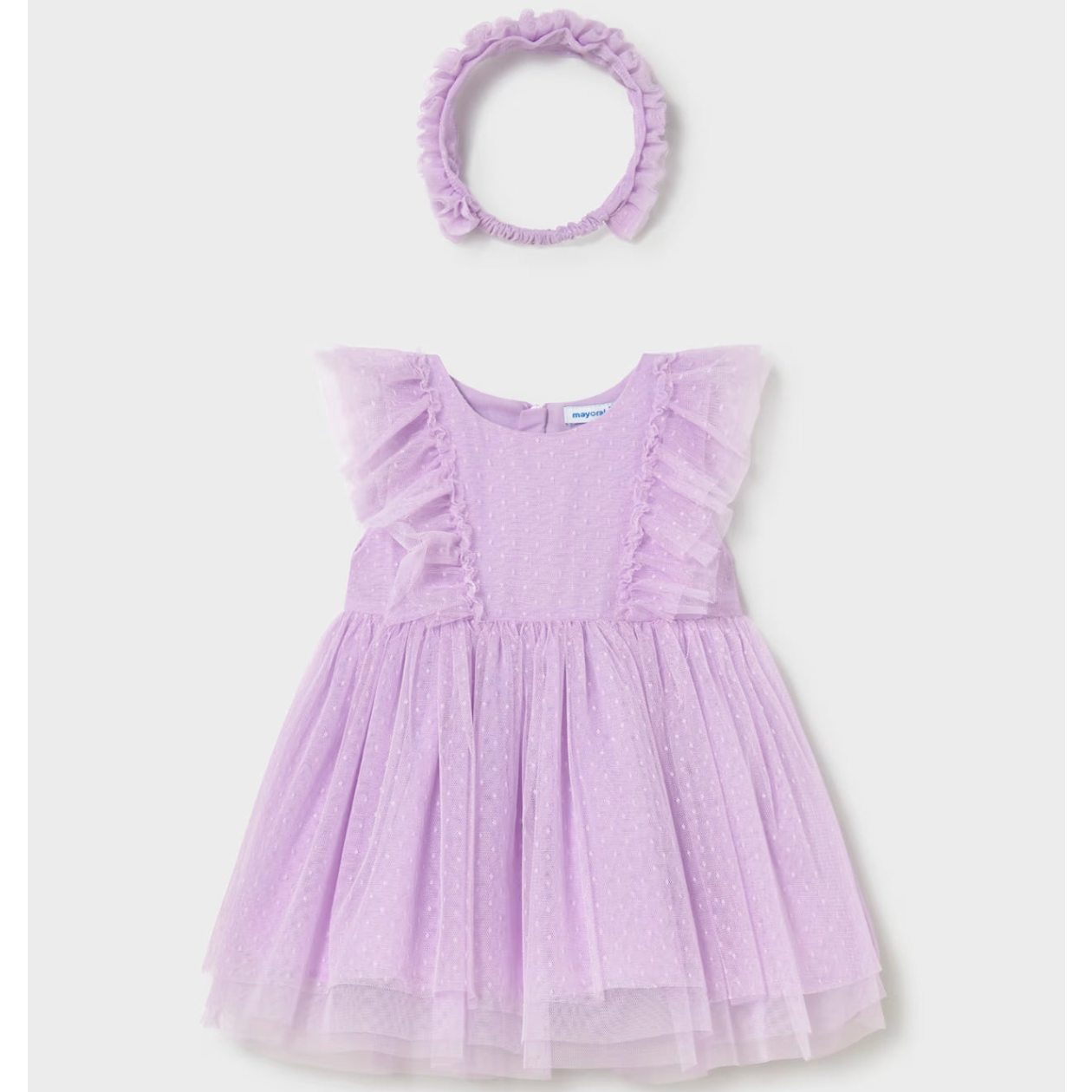 Tulle Dress w/ Headband | Mauve