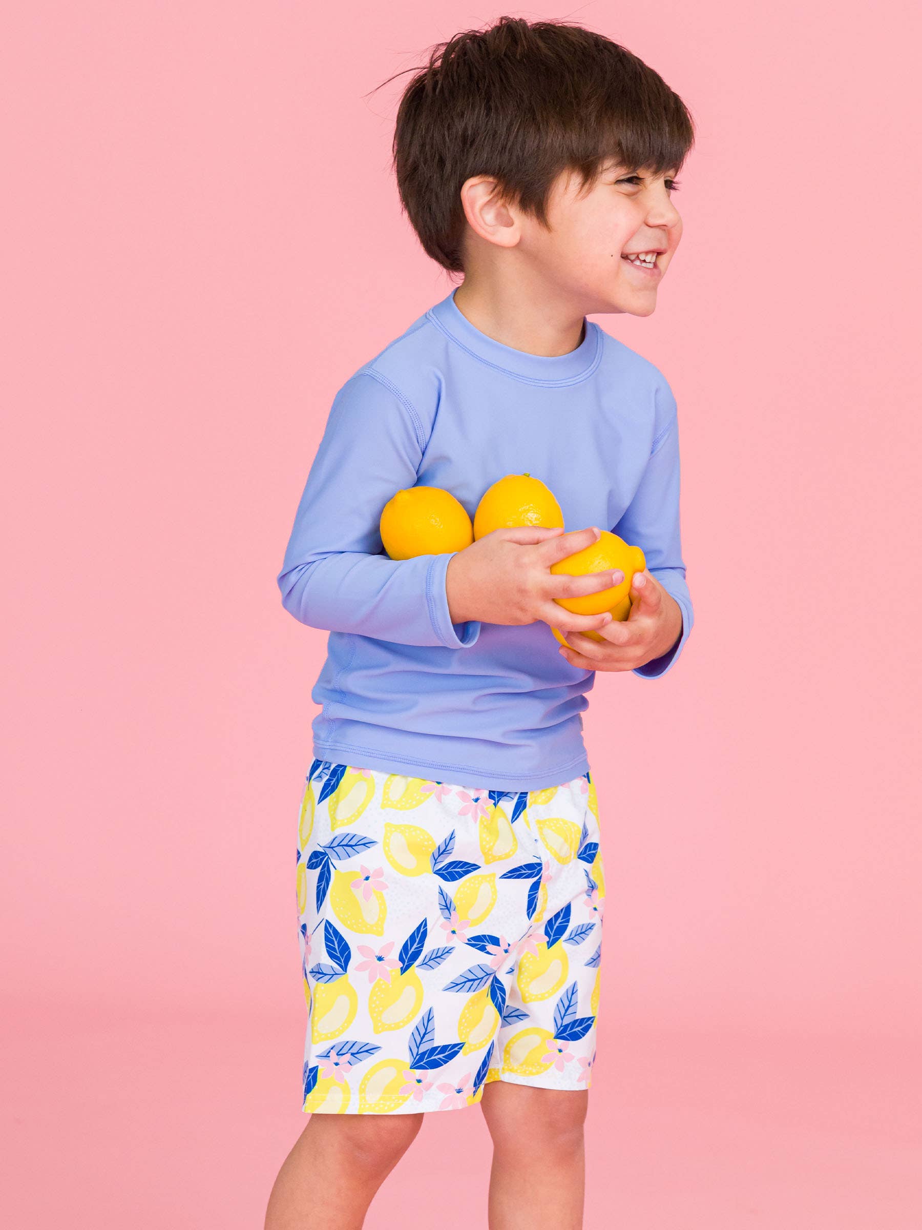 Boys Lemon Capri Swim Trunks