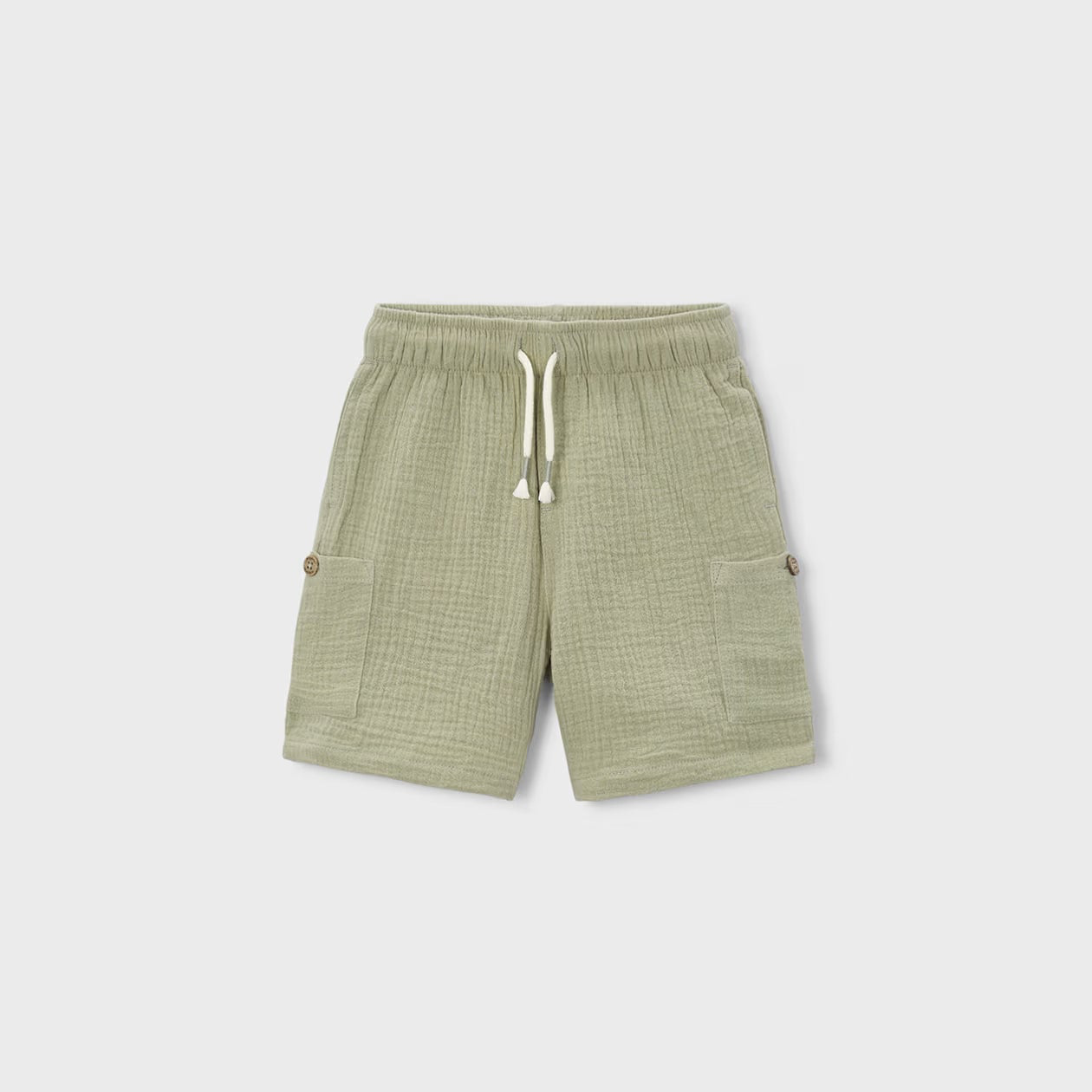 Button Up Shirt + Drawstring Shorts Set | Bamboo Green