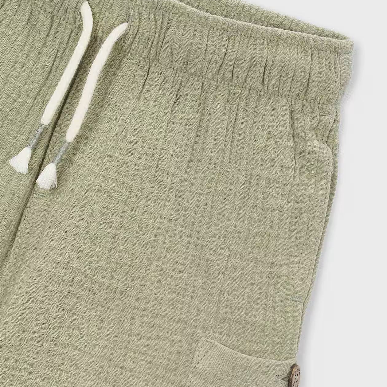 Button Up Shirt + Drawstring Shorts Set | Bamboo Green
