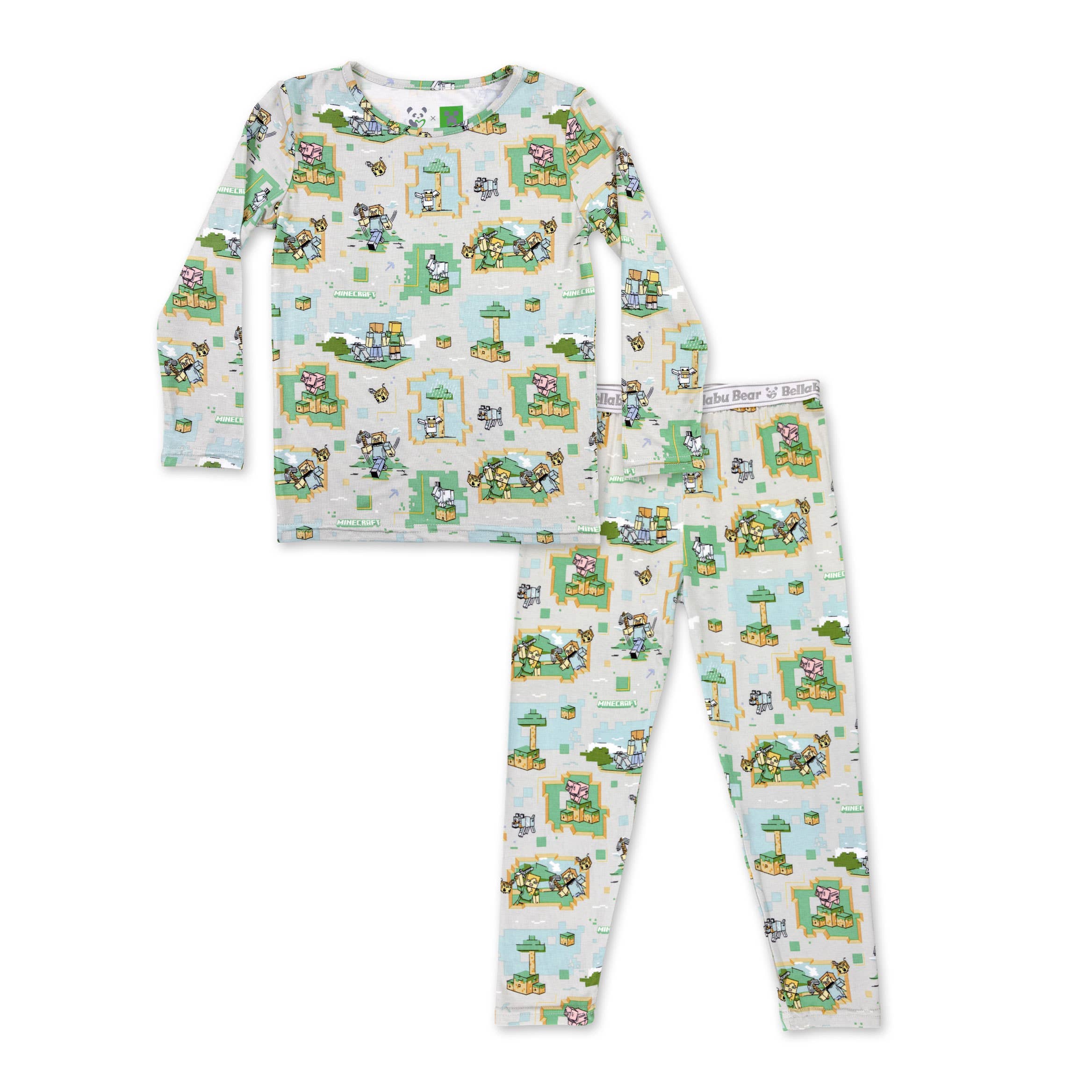 Minecraft Overworld Dreams Bamboo Kids Pajamas