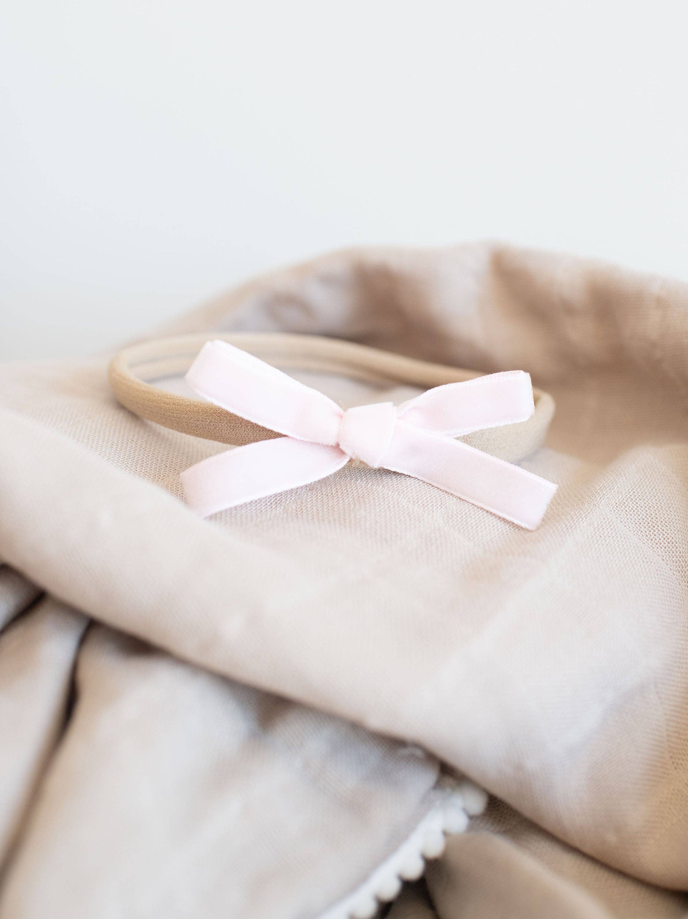 Nylon Headbands with Velvet Bows