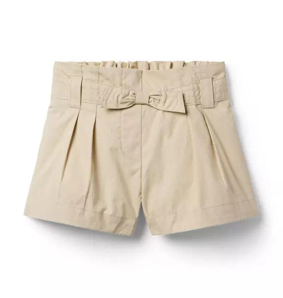 Khaki Paperbag Waist Short