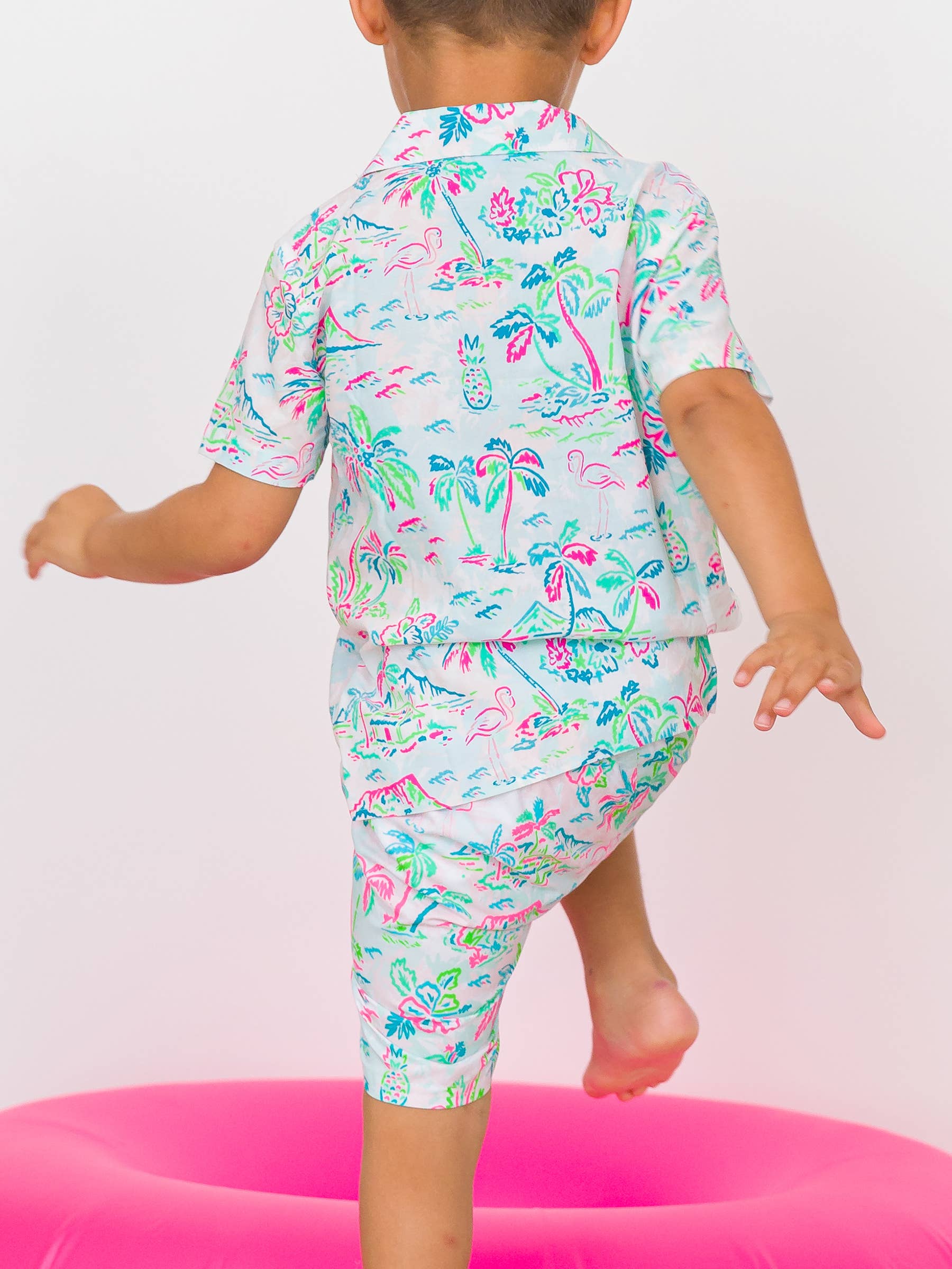 Boys Tropical Resort Short Sleeve Camp Shirt