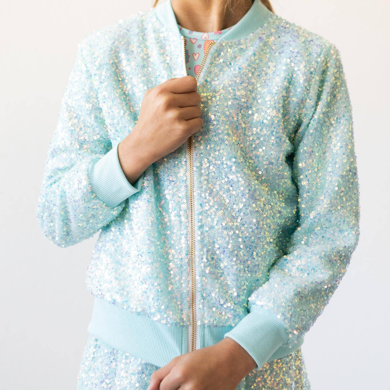 Aqua Sequin Jacket