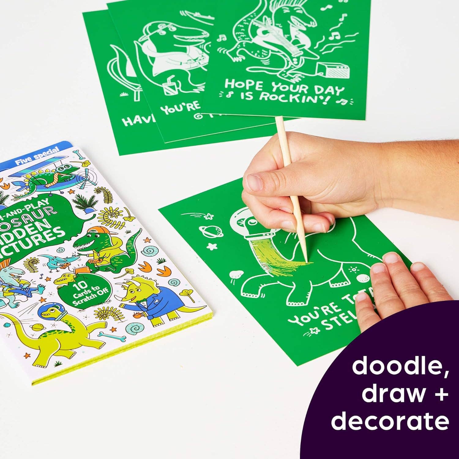 Scratch-and-Play Dinosaur Hidden Pictures