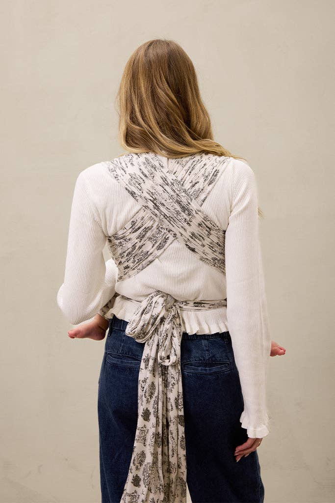 Solly Wrap | Charcoal Toile