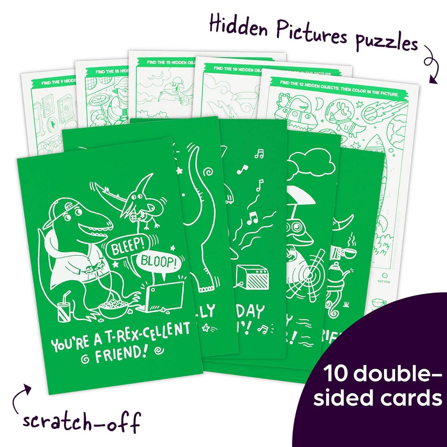 Scratch-and-Play Dinosaur Hidden Pictures