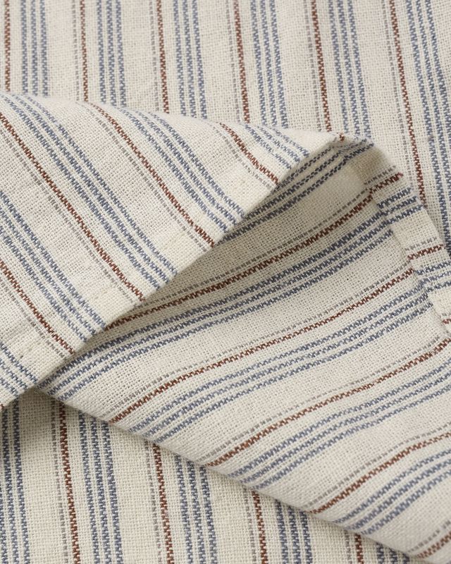 Collared Short Sleeve Shirt | Nautical Stripe