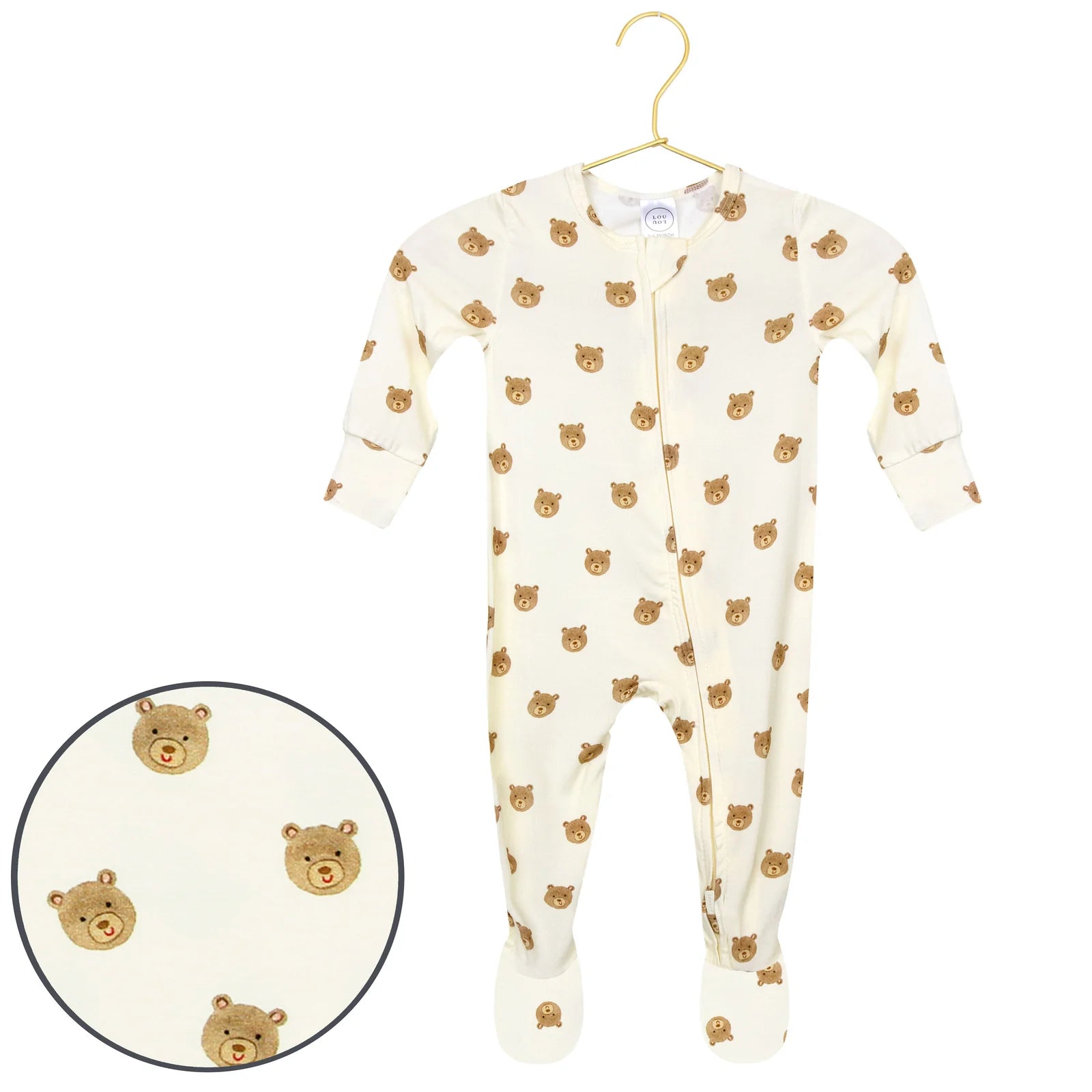 Lou Lou & Company Zipper Footie | Teddy
