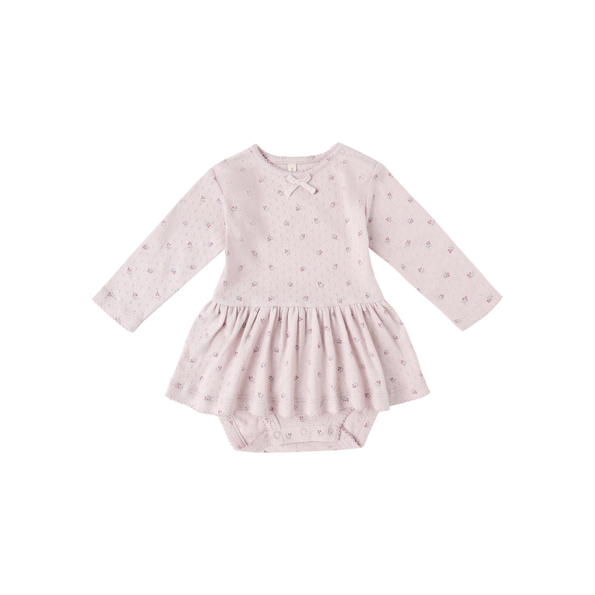 Pointelle Skirted Bodysuit || Lilac Ditsy