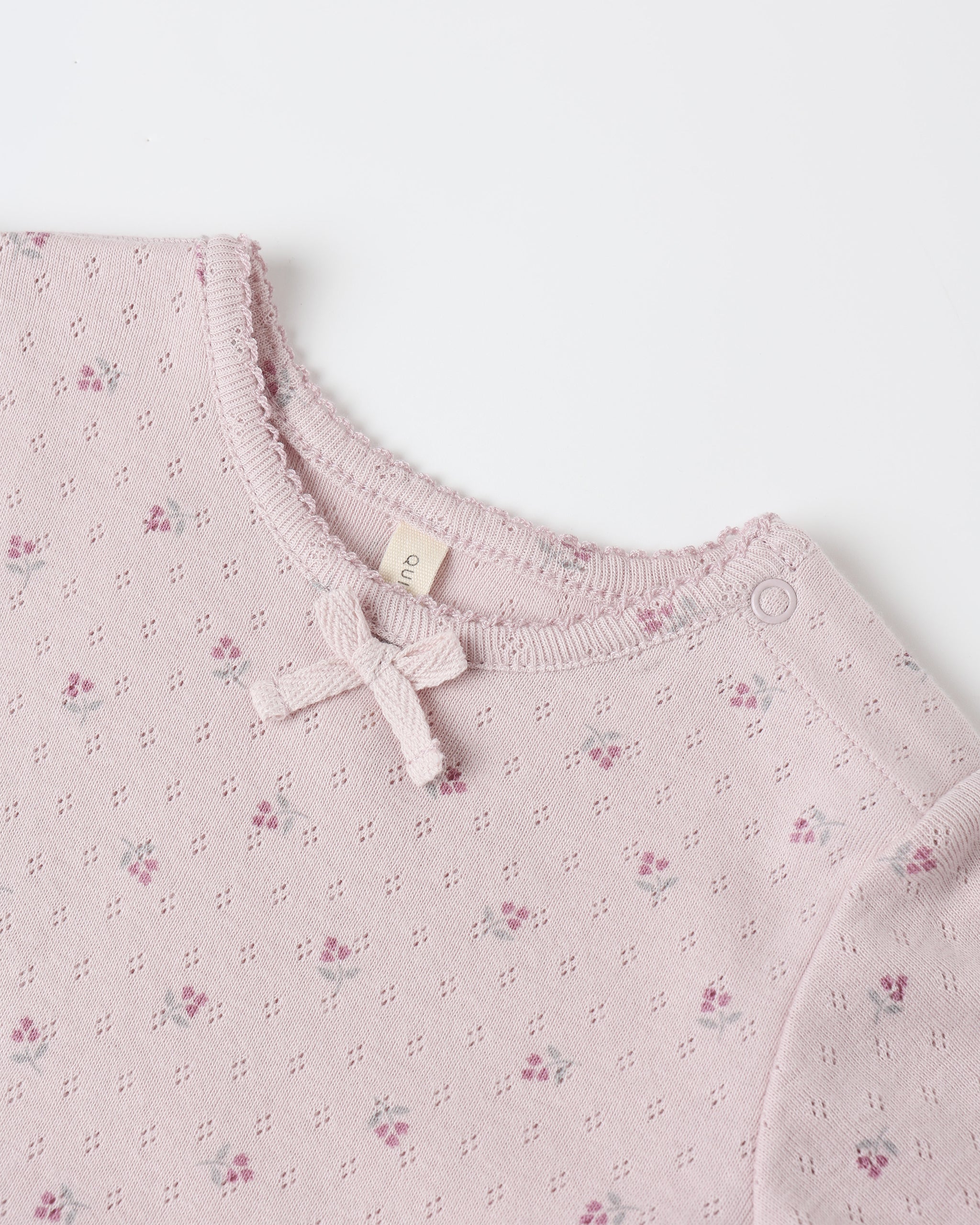 Pointelle Skirted Bodysuit || Lilac Ditsy