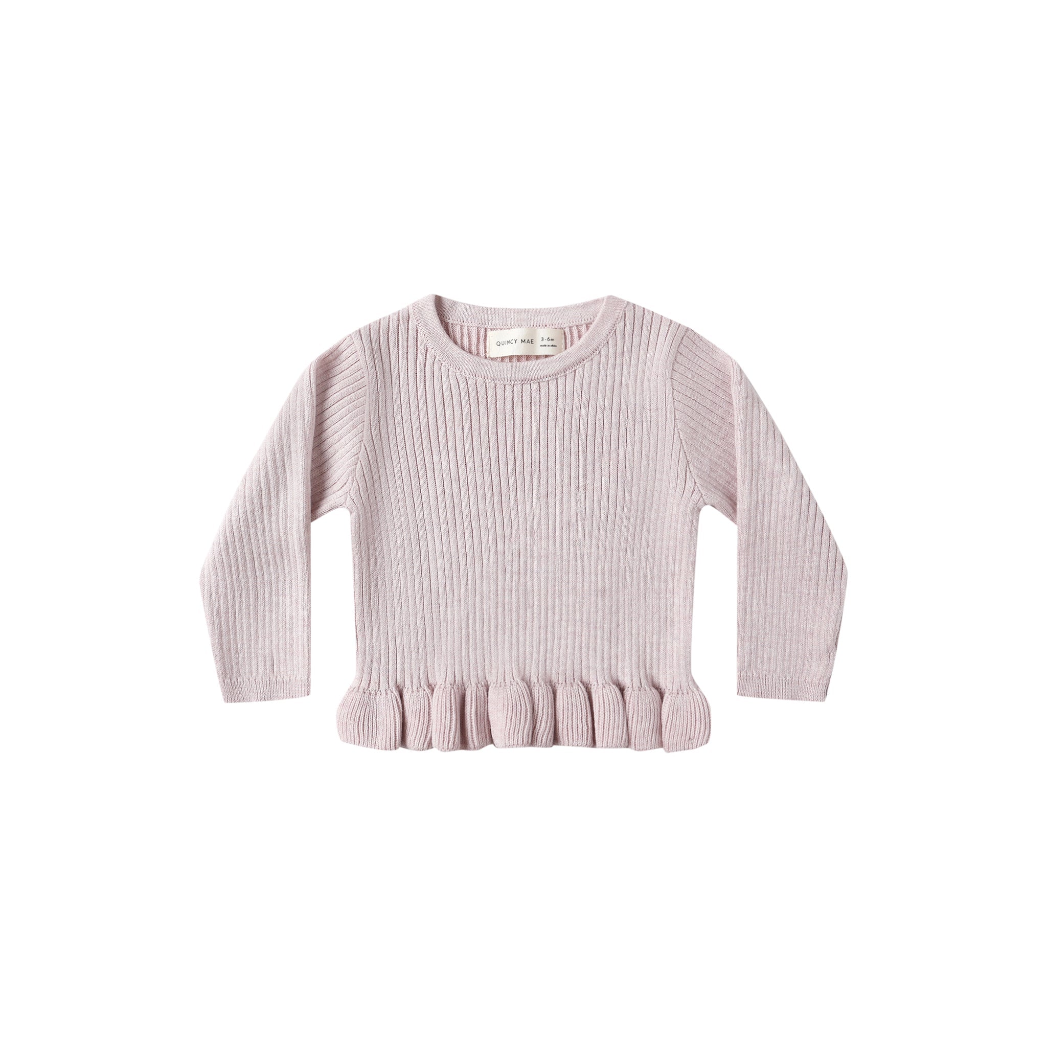 Rib Knit Peplum Top || Lilac
