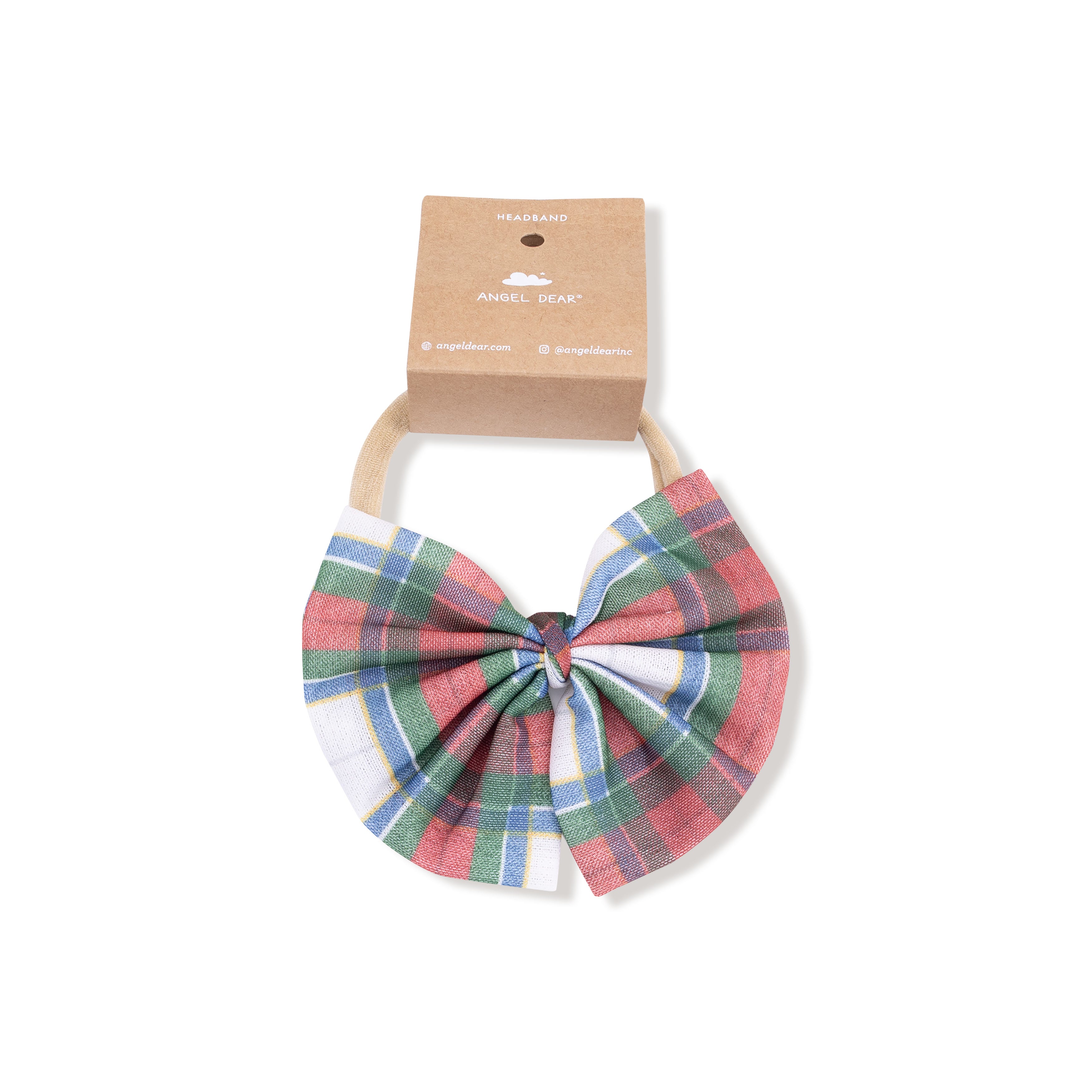 Holiday Plaid Big Tulle Bow