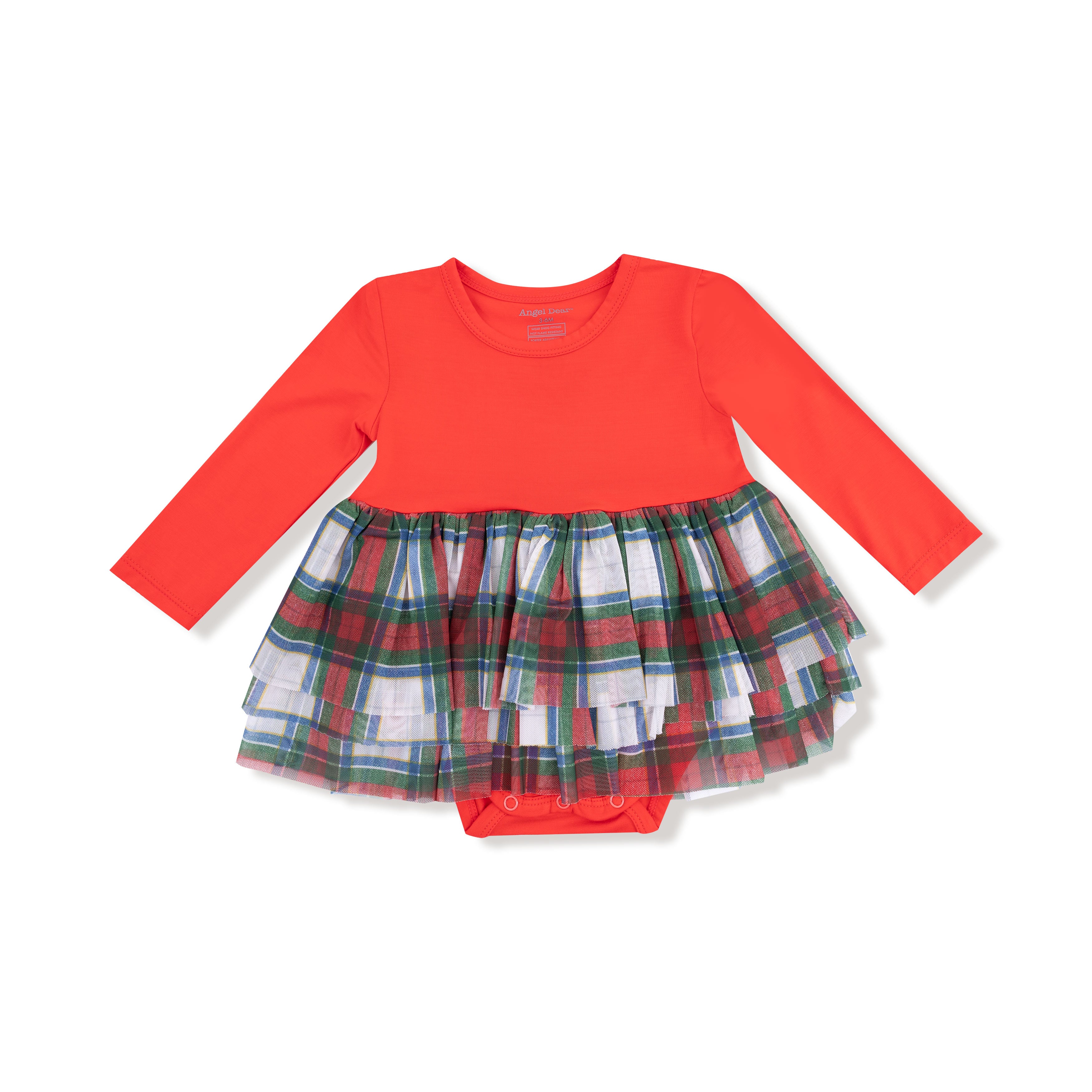 Holiday Plaid Tutu Bodysuit