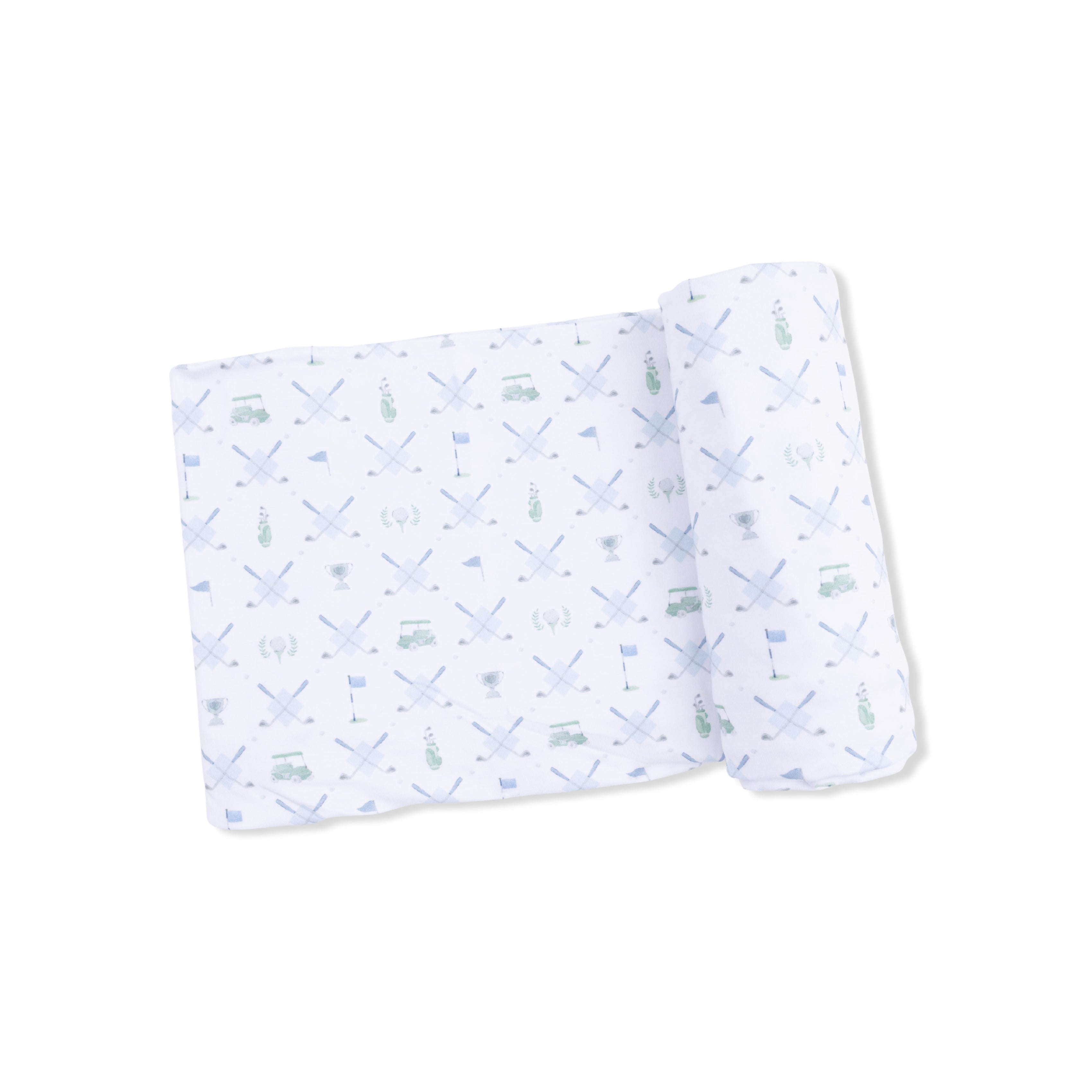 Swaddle Blanket | Golf Trellis Blue