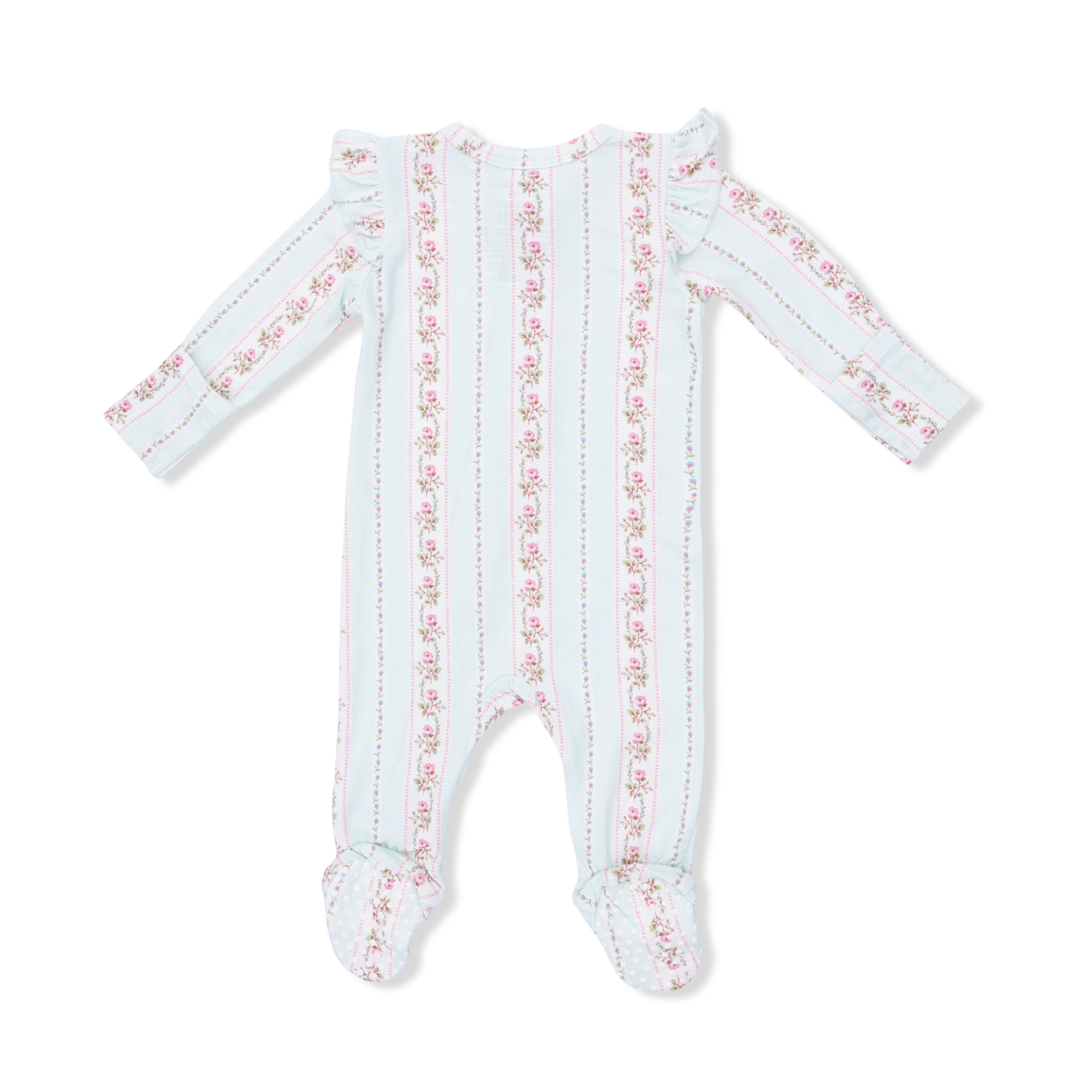 2 Way Zipper Ruffle Footie | Antoinette Stripe