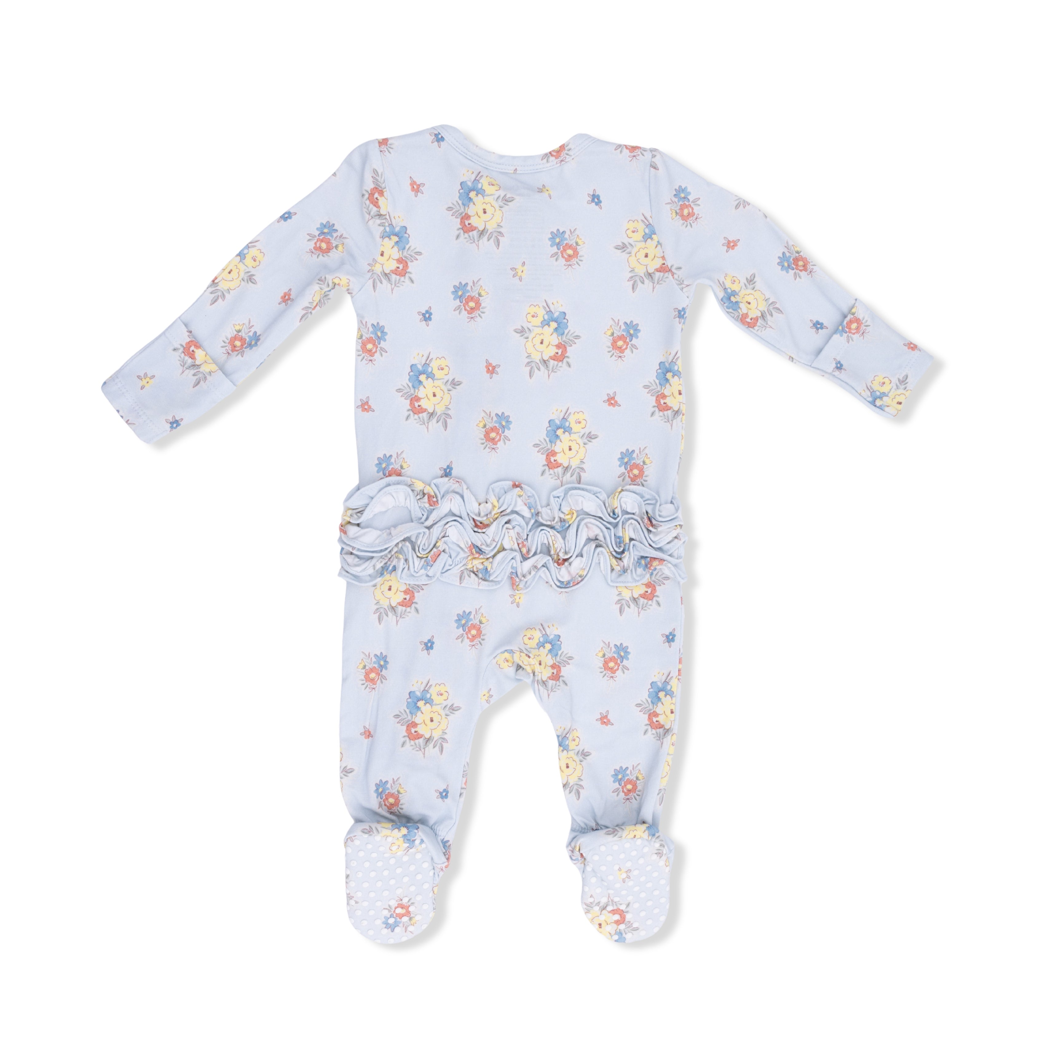 2 Way Zipper Ruffle Footie | Country Stitch Floral