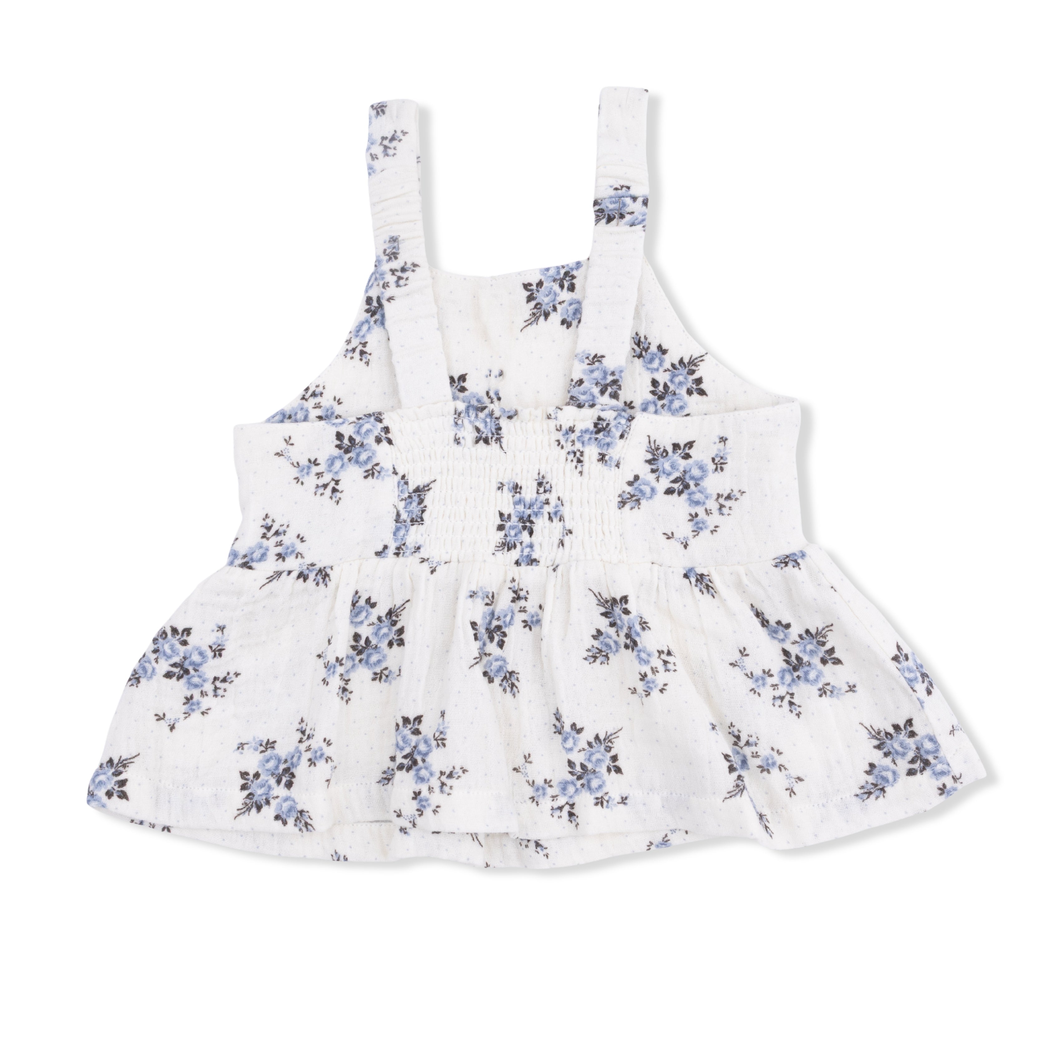Peplum Tank w/ Smocked Waist Pant | Belle Rosette Dot