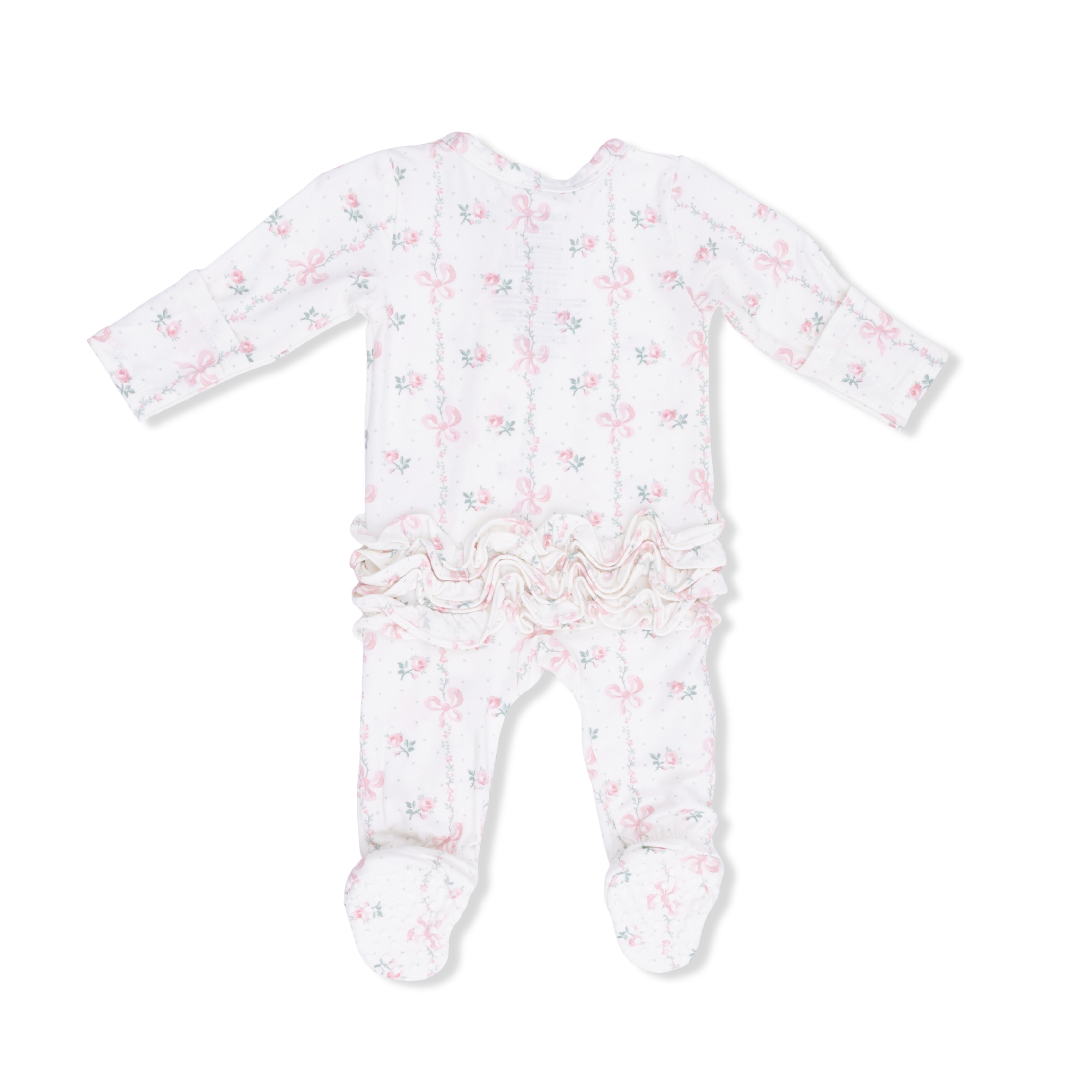2 Way Zipper Ruffle Footie | Dainty Buds & Bows