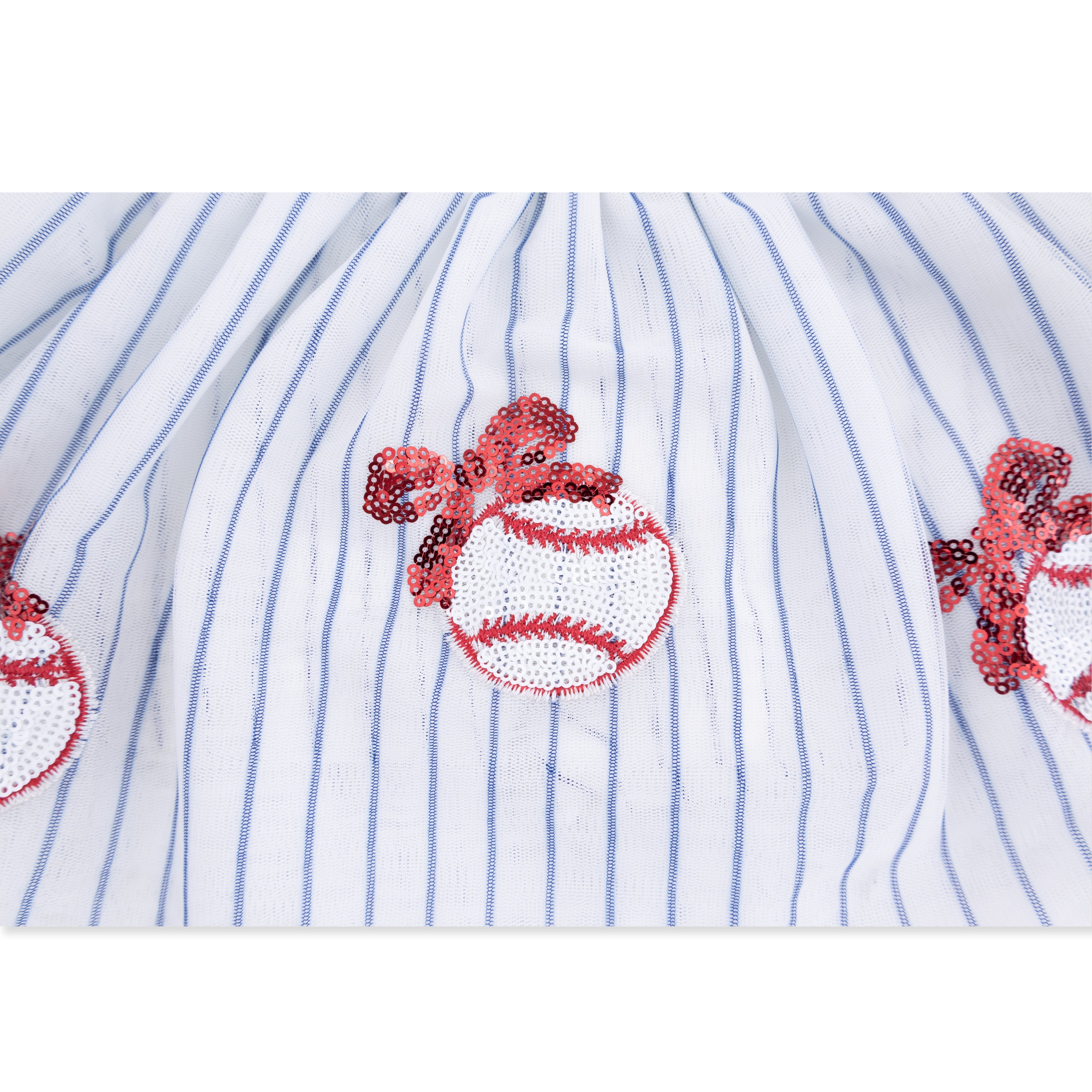 Tutu Skirt w/ Bike Shorts | Baseball Stripe