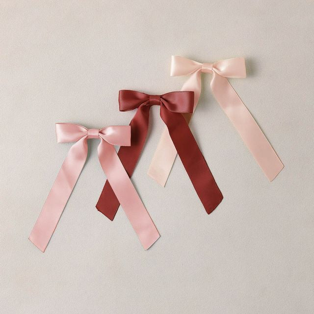 Satin Ribbon Bows | Blush, Red, Pink