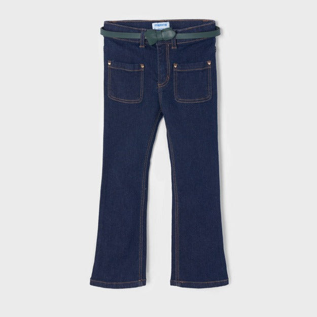 Flare Fit Jeans with Belt